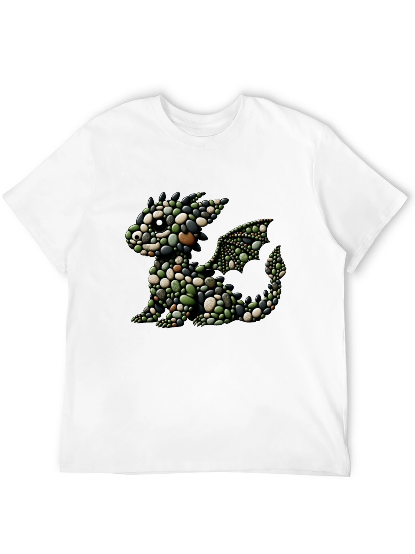Black Pebble Dragon Tee - Unique Graphic Print view 12