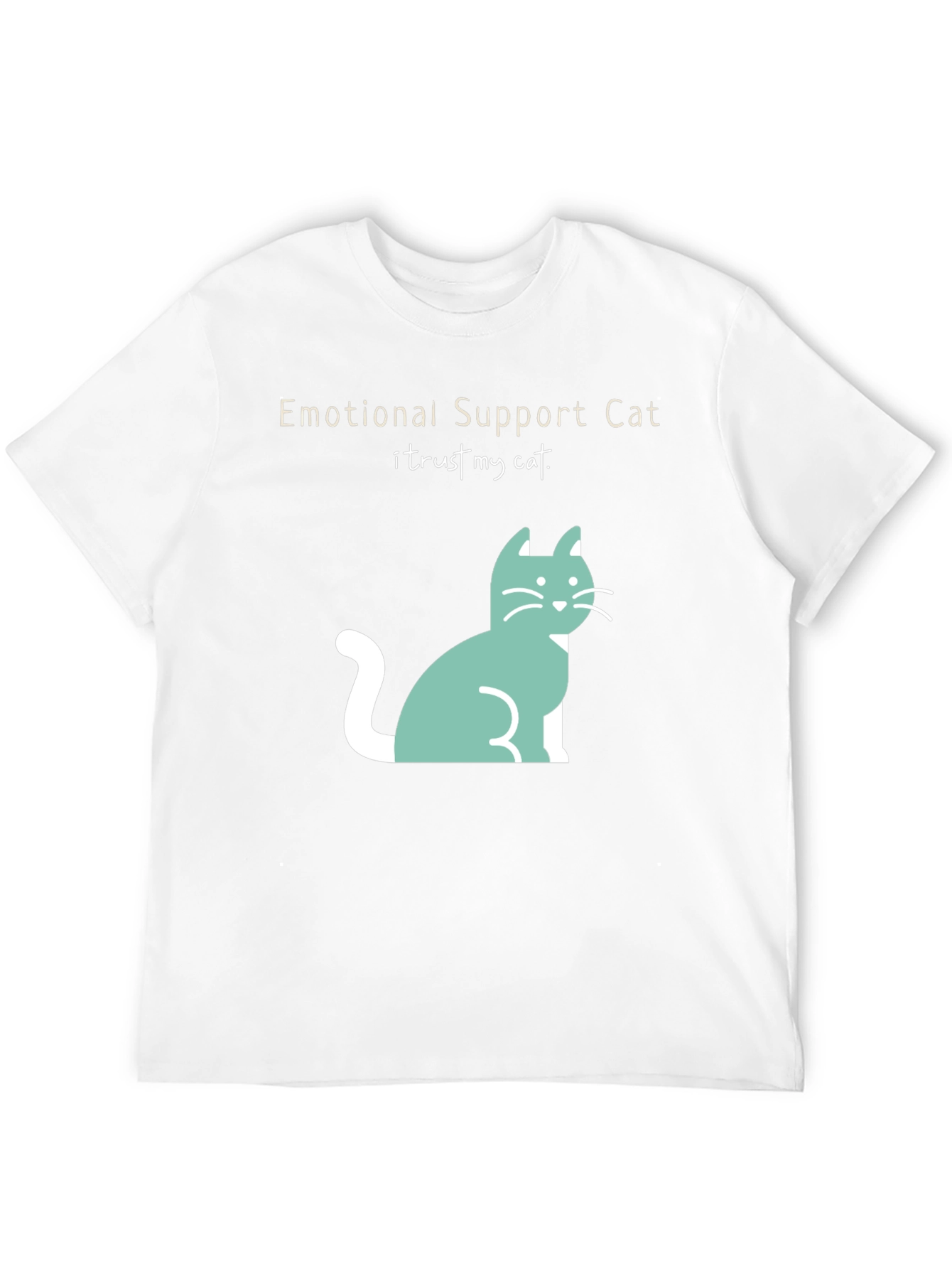 Black Emotional Support Cat T-Shirt - I Trust My Cat! view 12