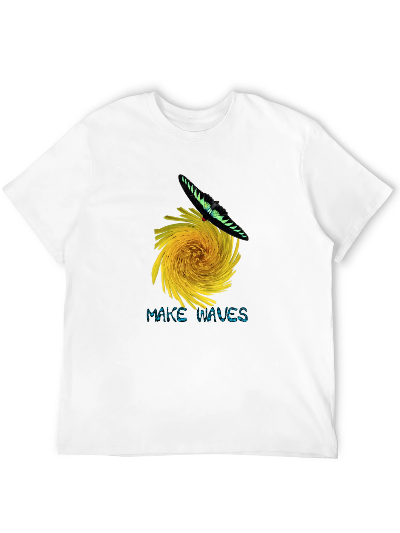 Black Make Waves Butterfly Graphic Tee view 12