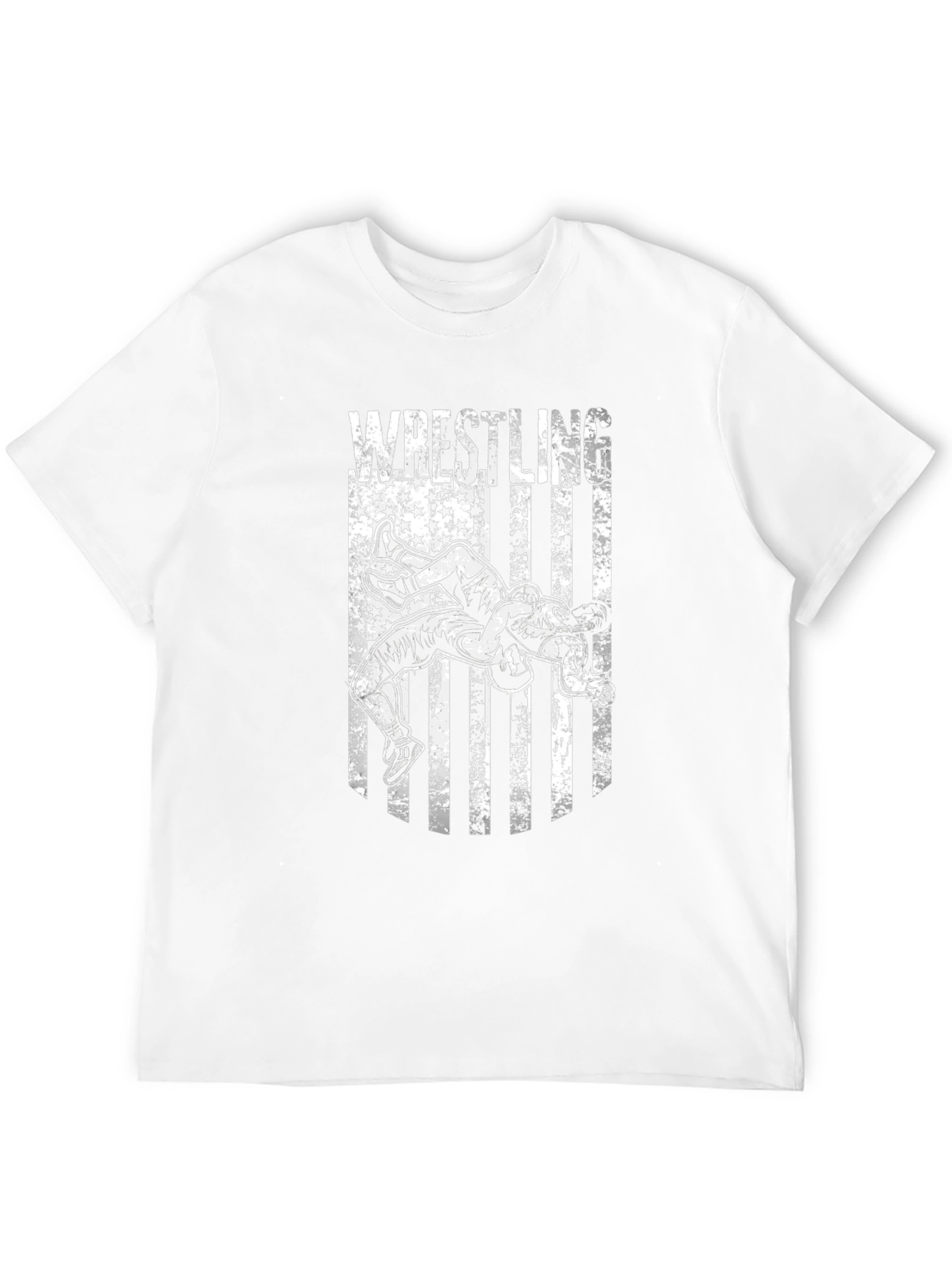 Black Wrestling USA Flag Graphic T-Shirt view 12