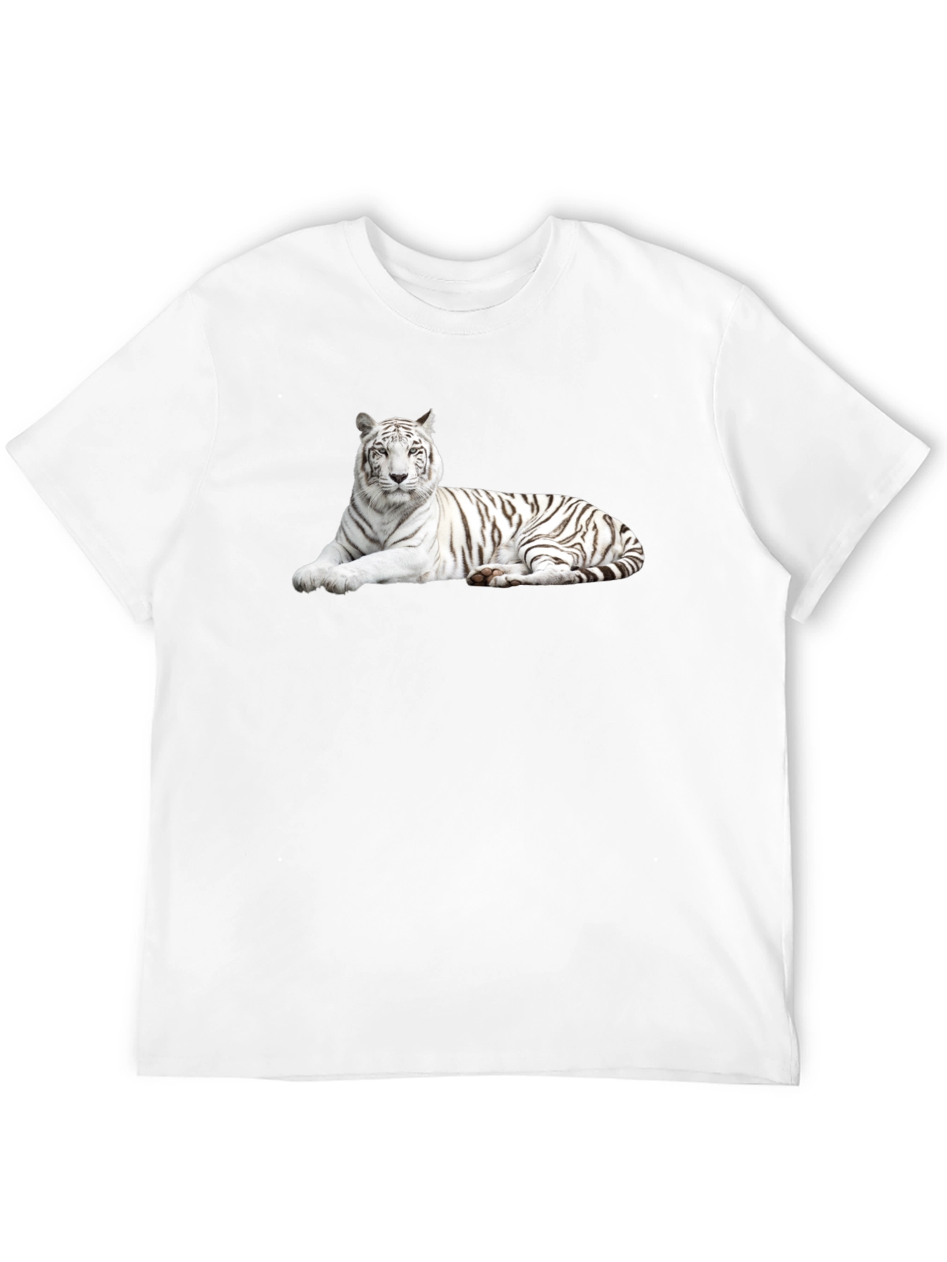 Black White Tiger Graphic Tee - Stylish Black T-Shirt view 12