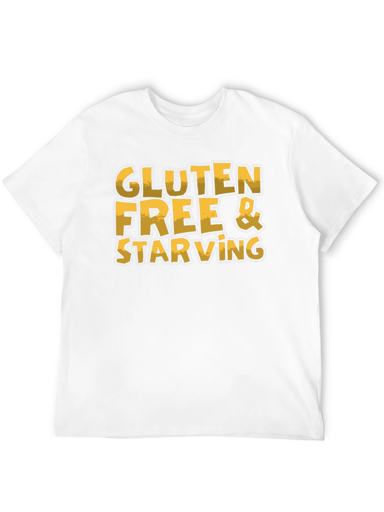 Black Gluten Free & Starving Graphic T-Shirt view 12