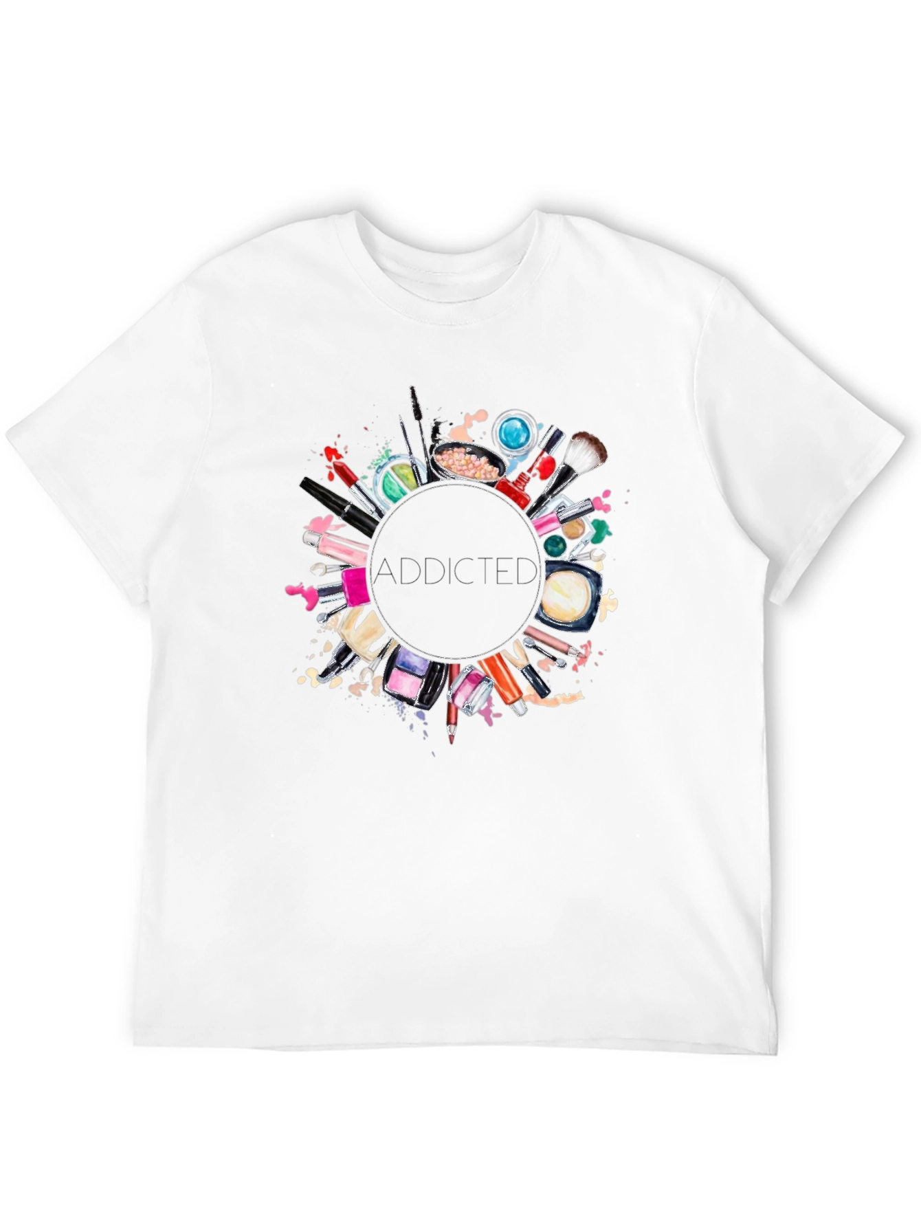 Black Makeup Circle Graphic Tee - Unisex view 12