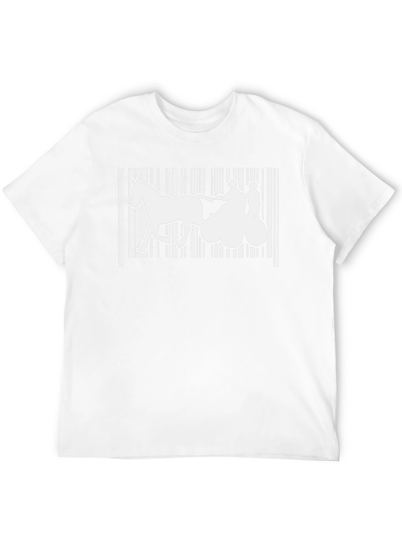 Horse Drawn Chariot Barcode T-Shirt - 12