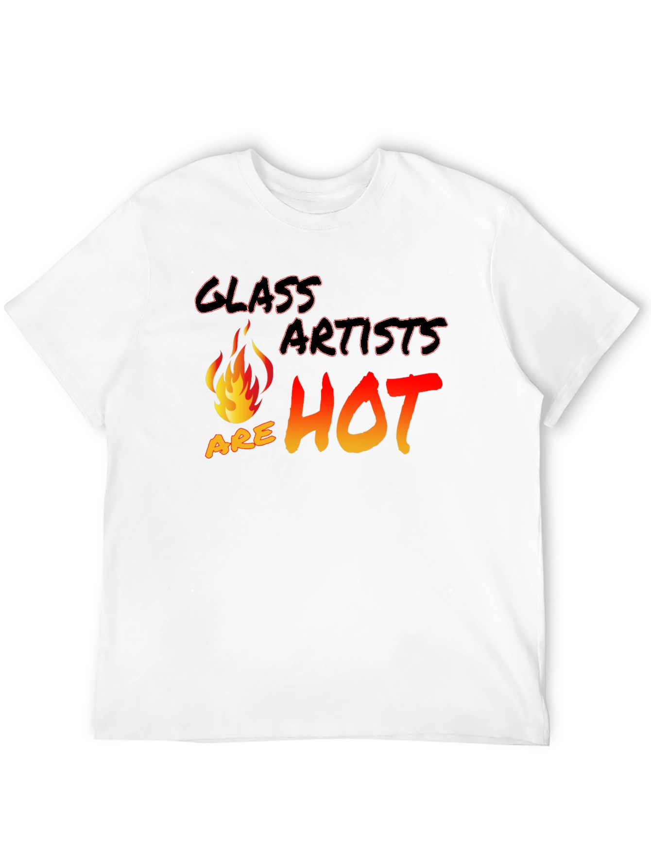 Black Glass Artists Are Hot Black T-Shirt view 12