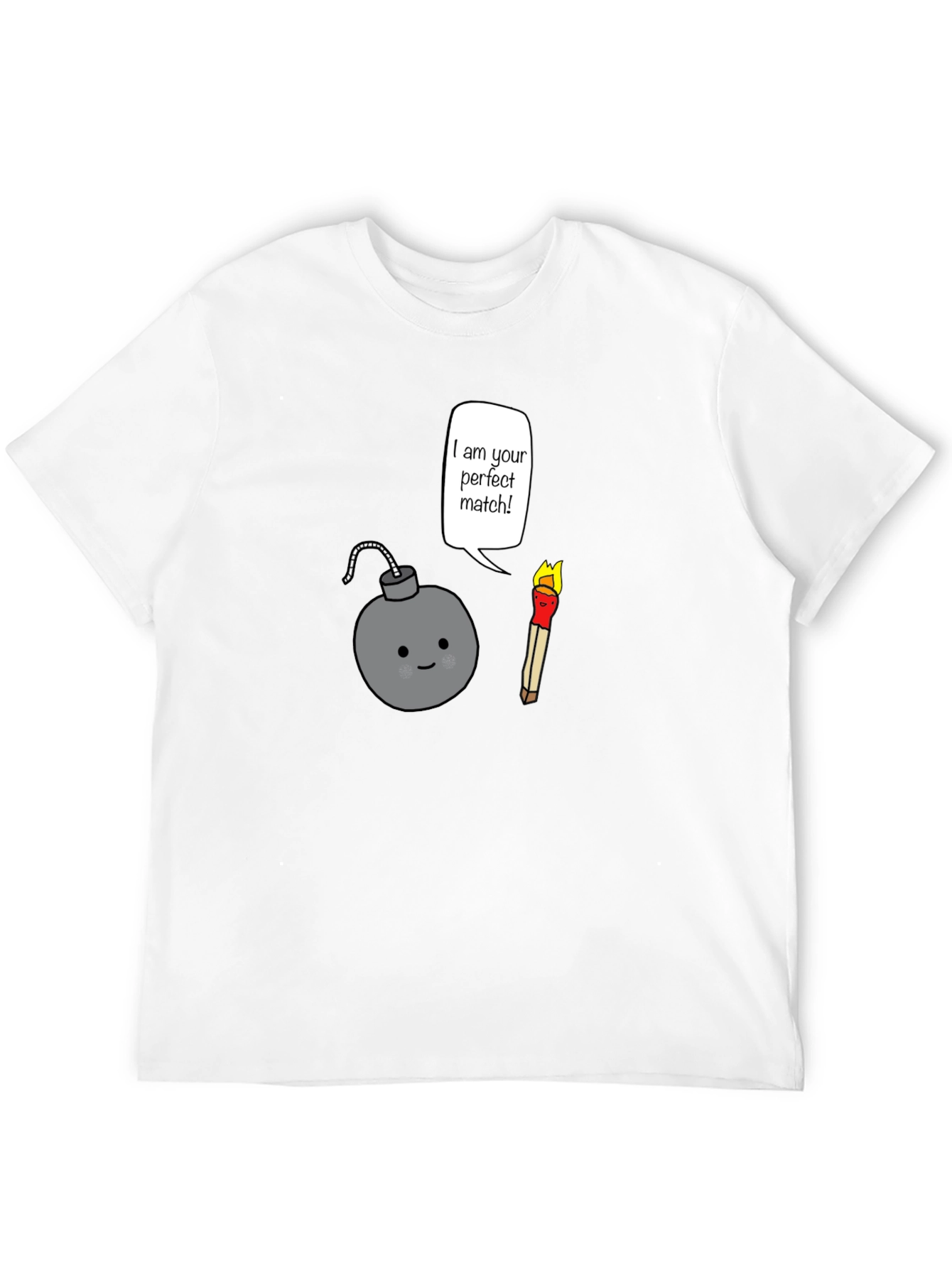 Black Perfect Match Funny Bomb T-Shirt view 12