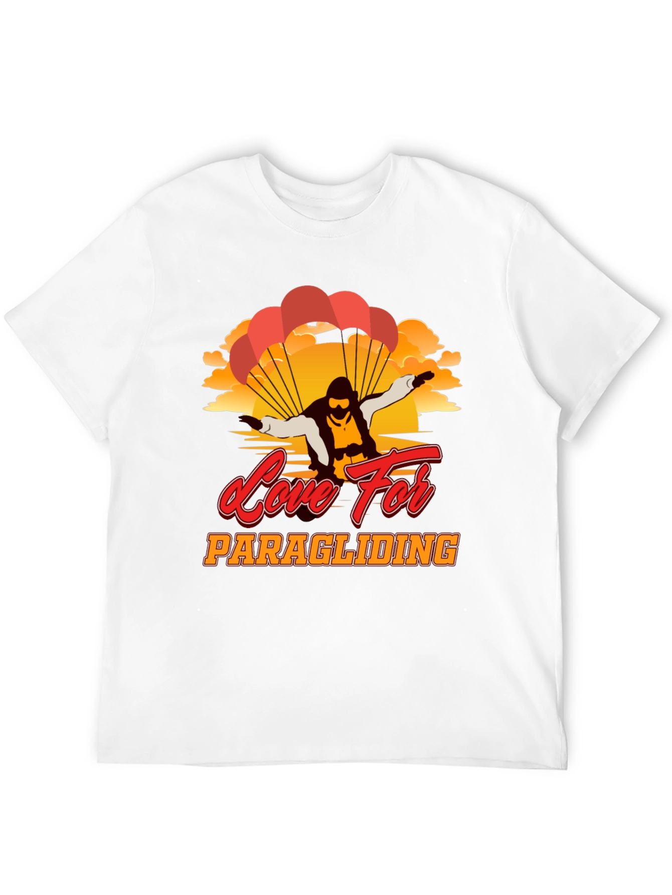 Black Paragliding Love Graphic Tee | Adventure Seeker Shirt view 12