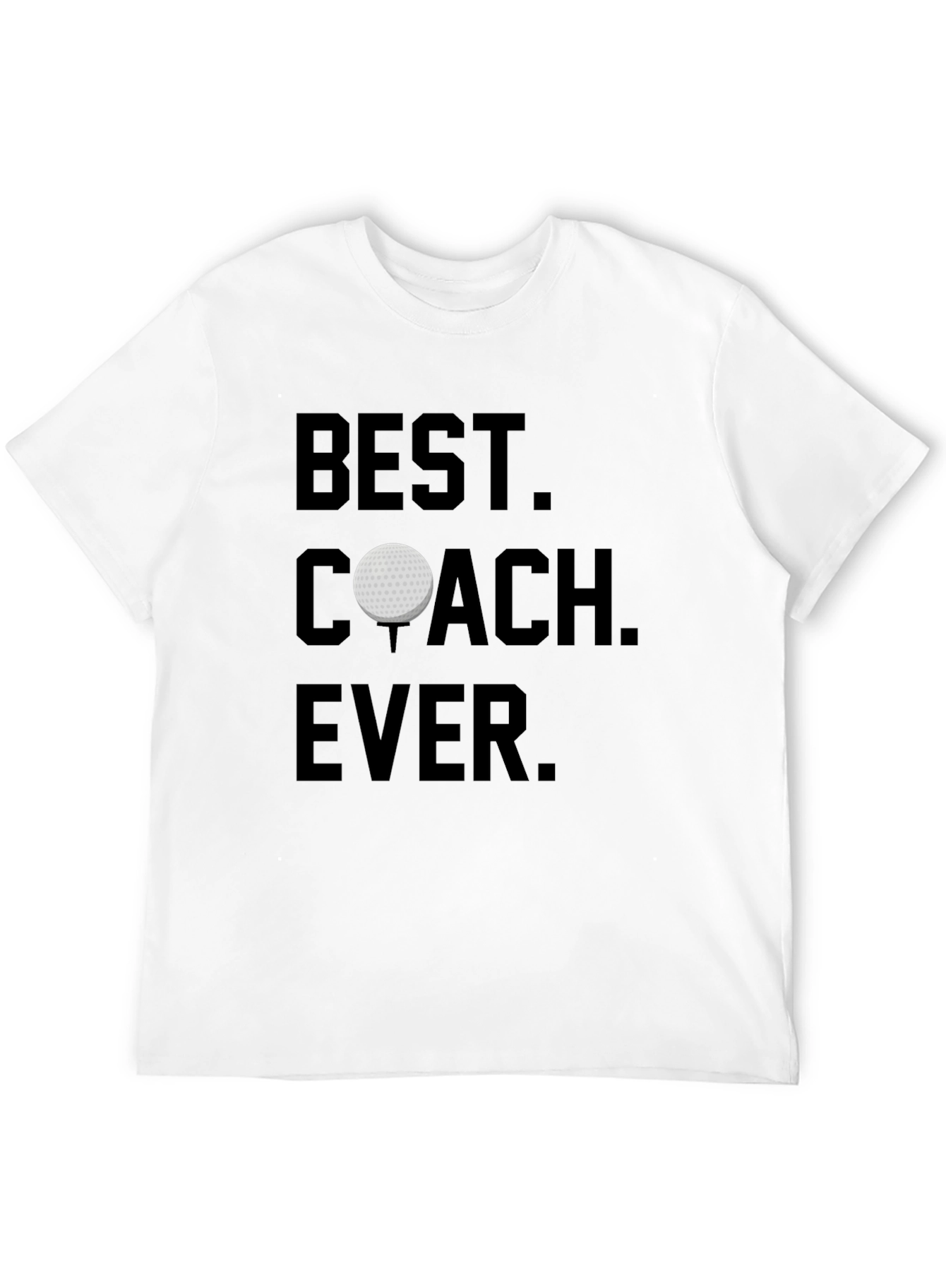 Black Best Coach Ever Golf Ball T-Shirt view 12