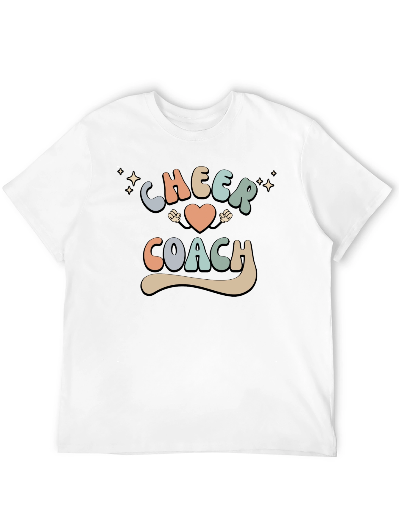 Black Cheer Coach Graphic Tee - Perfect for Cheerleading! view 12