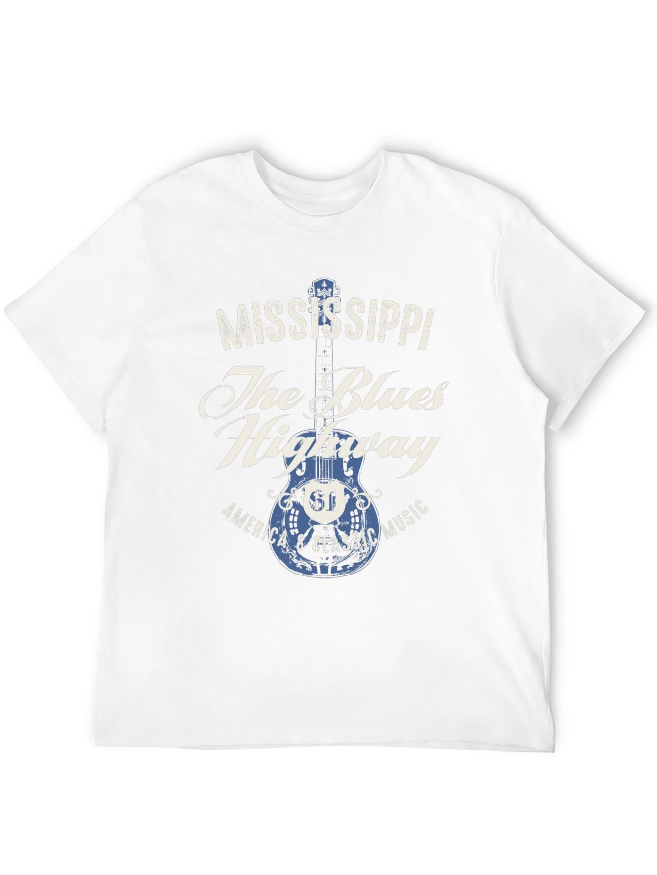 Black Mississippi Blues Highway Graphic T-Shirt view 12