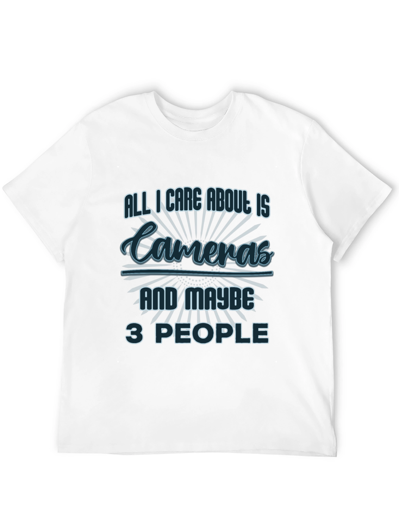 Black All I Care About Cameras T-Shirt view 12