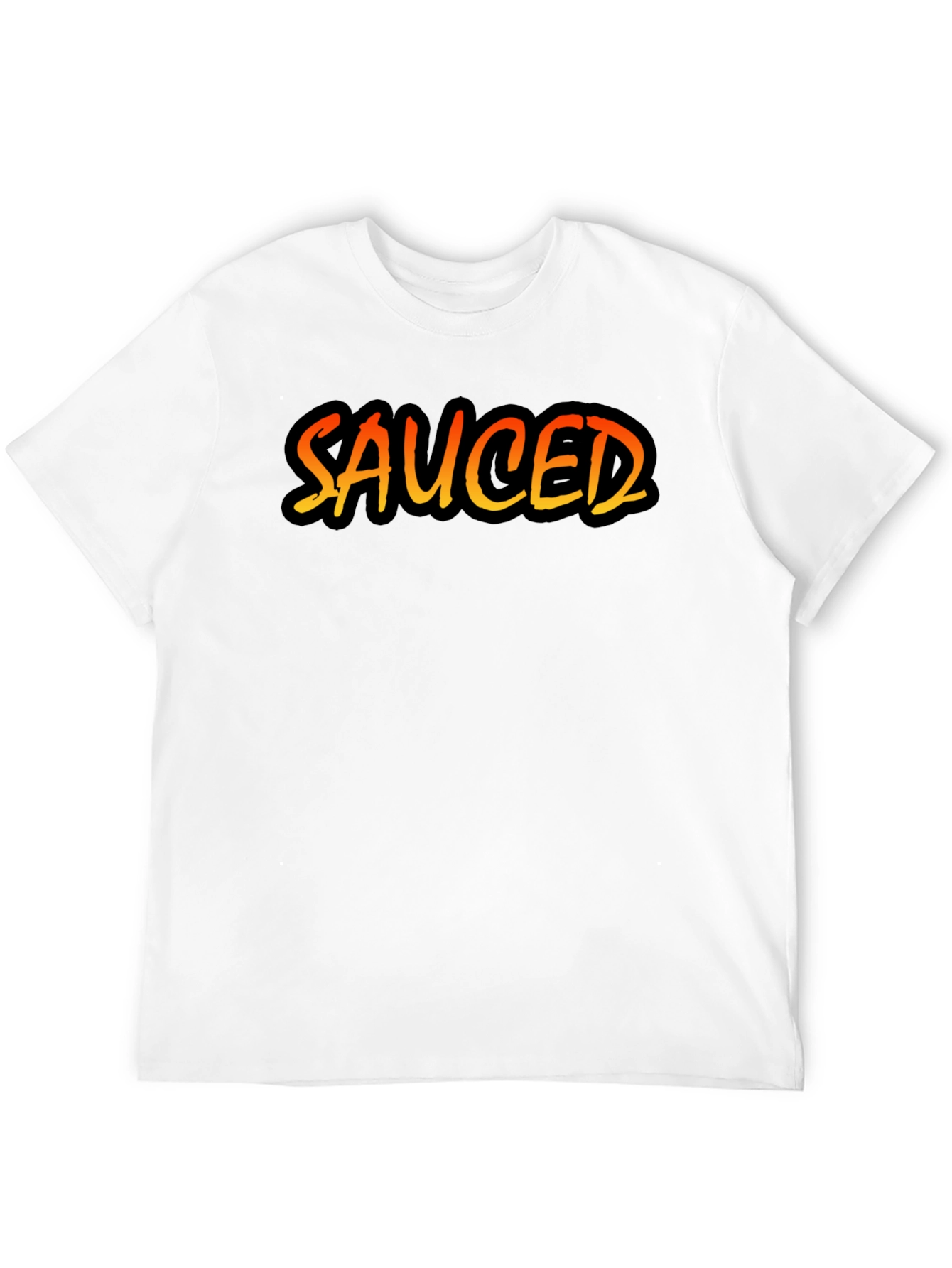 Black Sauced Graphic Tee - Black Cotton Blend T-Shirt view 12