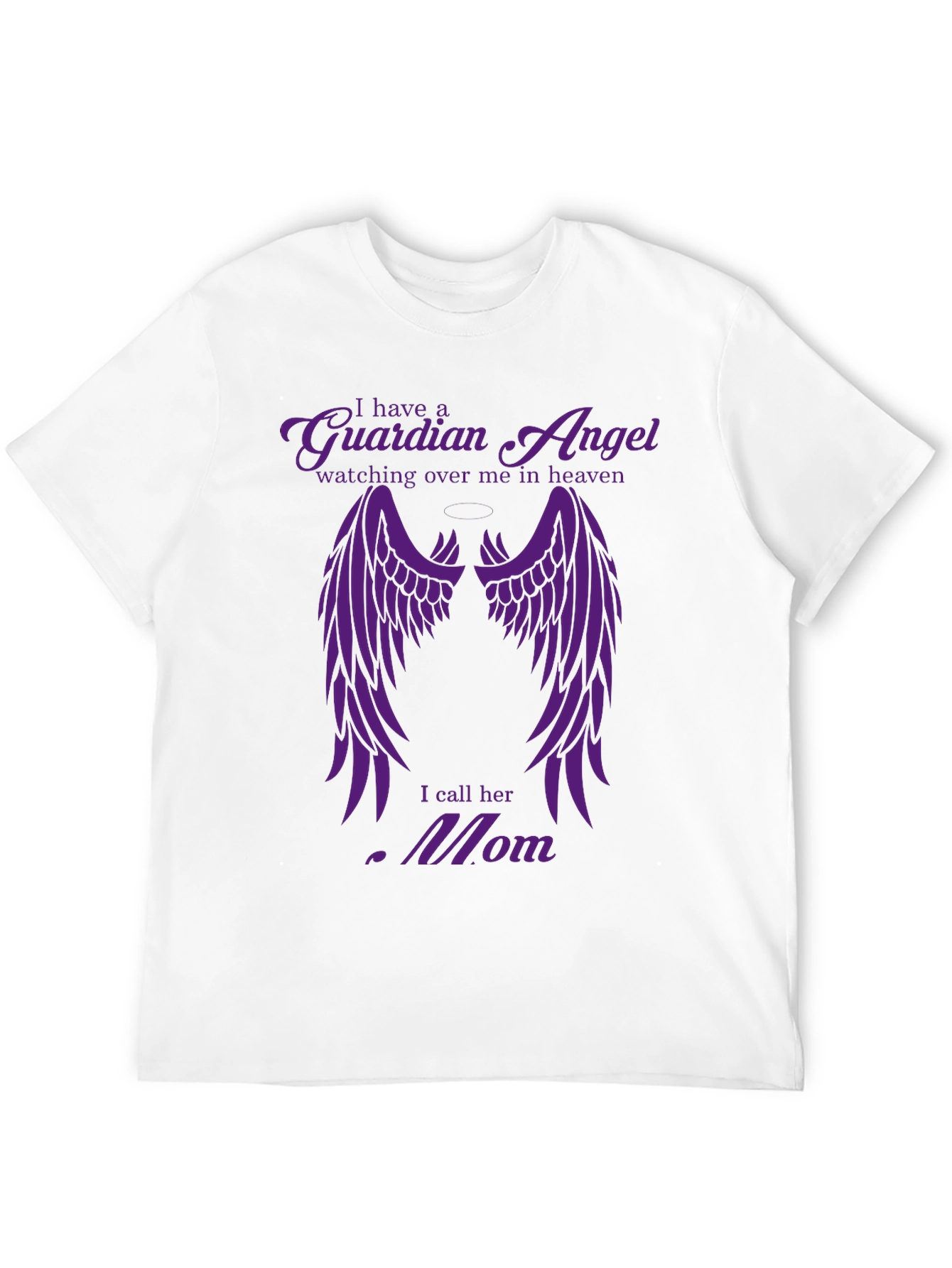 Black Guardian Angel Mom T-Shirt - In Memory view 12