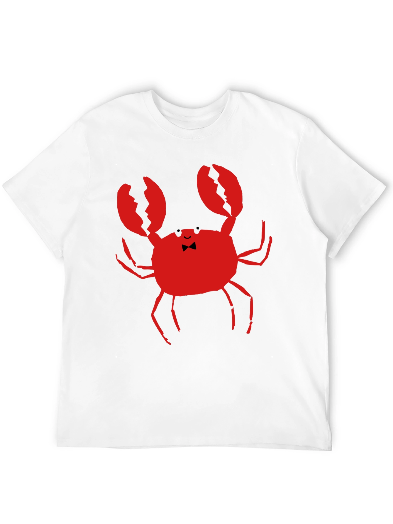 Black Crab Bowtie Graphic Tee - Black Cotton T-Shirt view 12