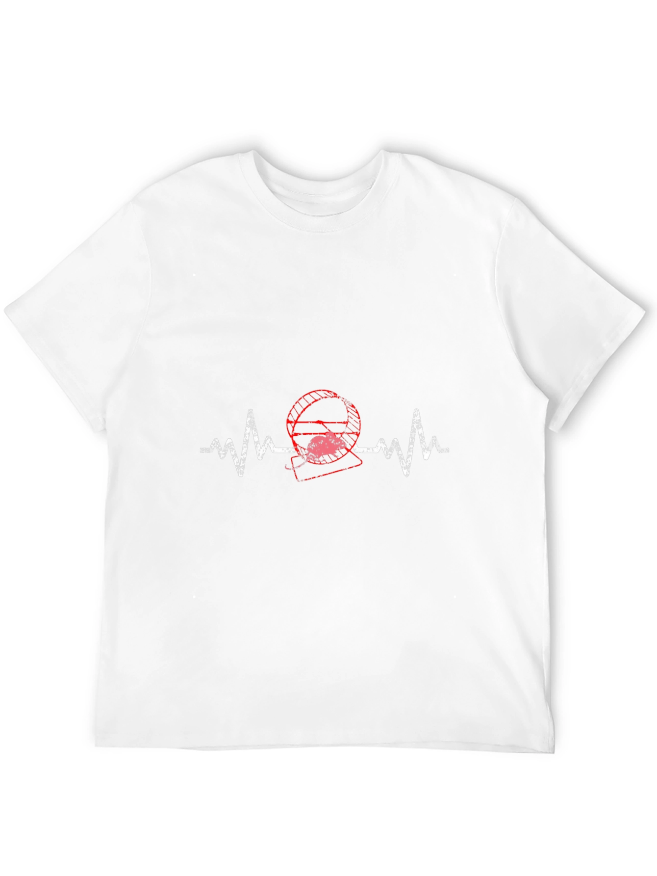 Black Hamster Heartbeat Graphic Tee - Black view 12