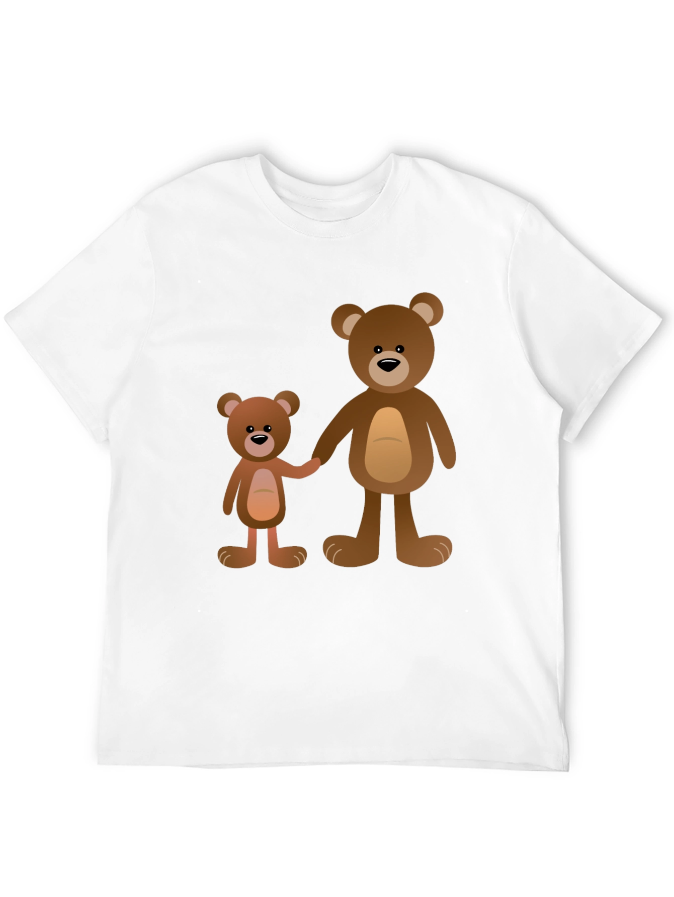 Black Cute Teddy Bear Family Black T-Shirt view 12