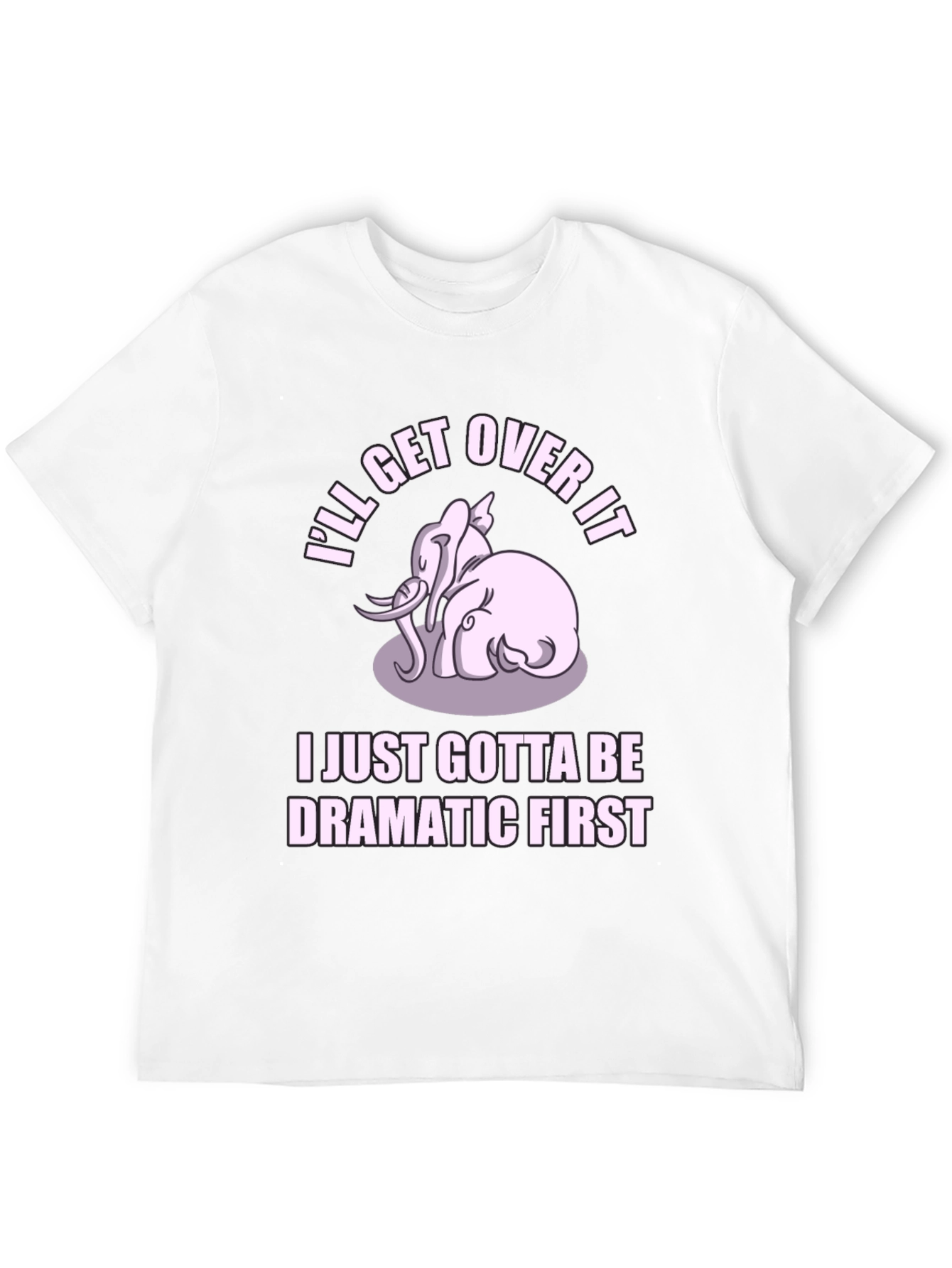 Black Dramatic Elephant Graphic Tee - Black Cotton T-Shirt view 12