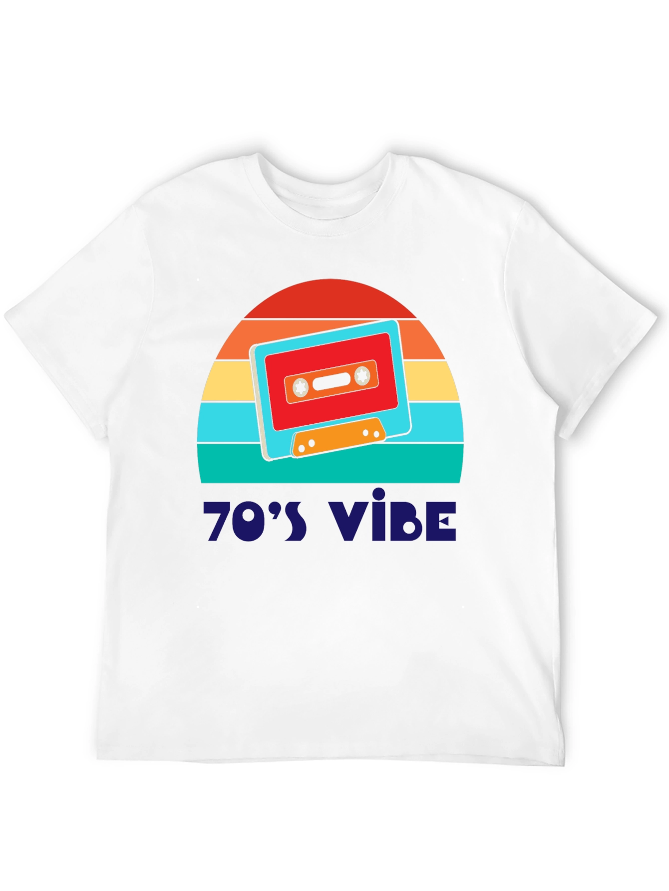 Black Retro 70's Vibe Graphic Tee view 12