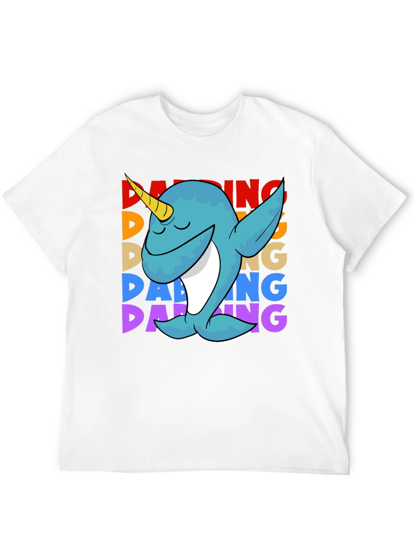 Black Dabbing Narwhal T-Shirt - Cute & Funny Design view 12