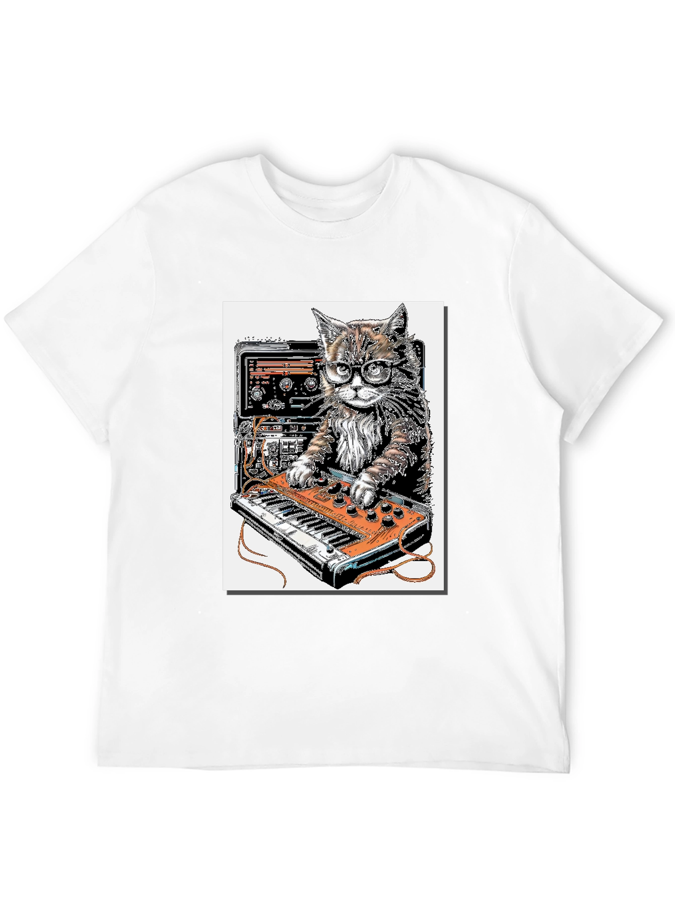 Black Cool Cat DJ Graphic T-Shirt view 12
