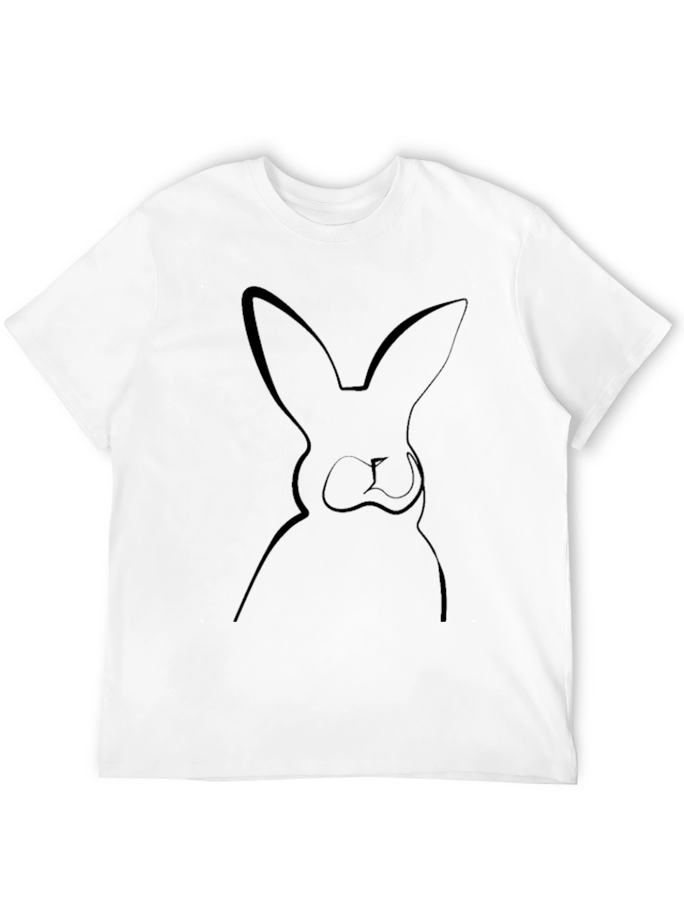 Black Black Bunny Outline Graphic Tee view 12