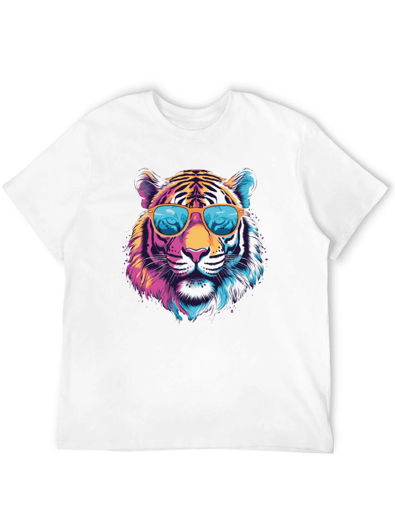Black Cool Tiger Graphic T-Shirt view 12