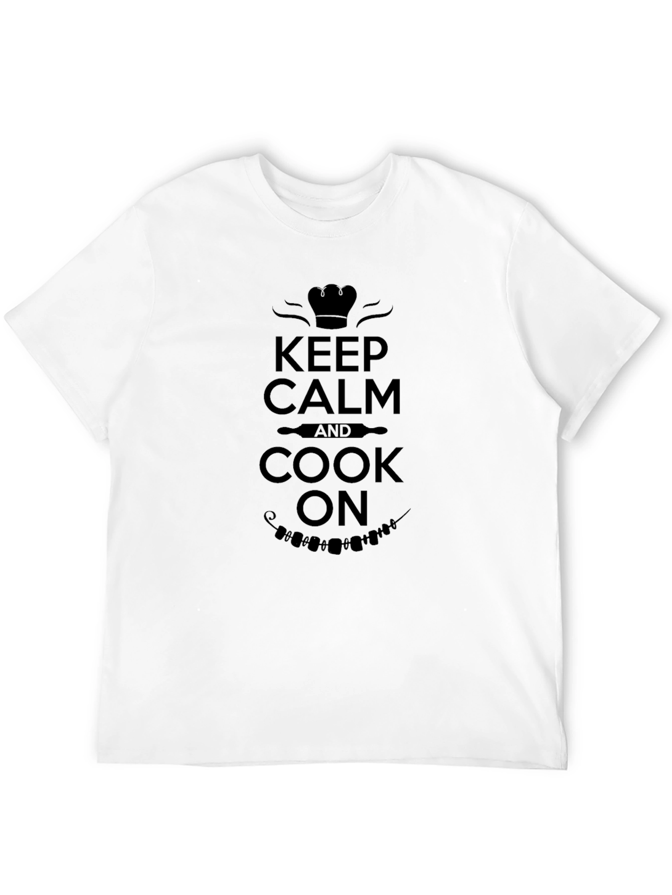 Black Keep Calm and Cook On Black T-Shirt view 12