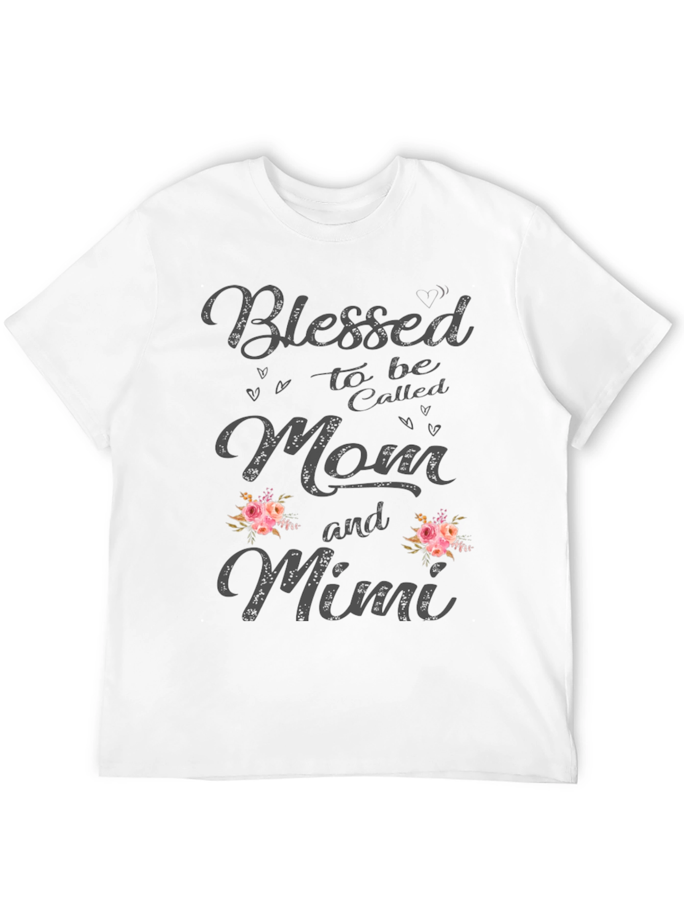 Black Blessed Mom and Mimi Floral Graphic Tee view 12