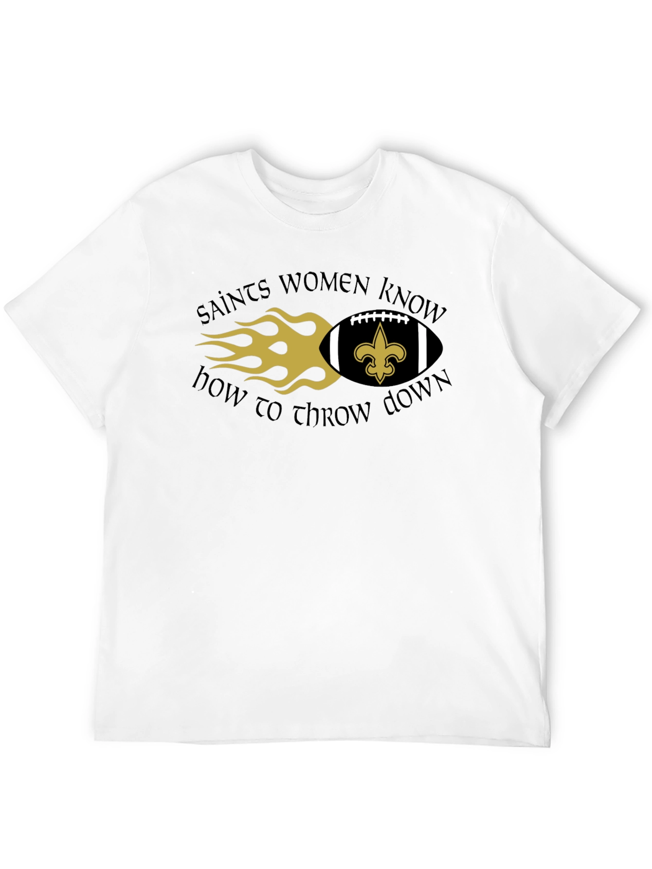 Black Saints Women Know How to Throw Down T-Shirt view 12