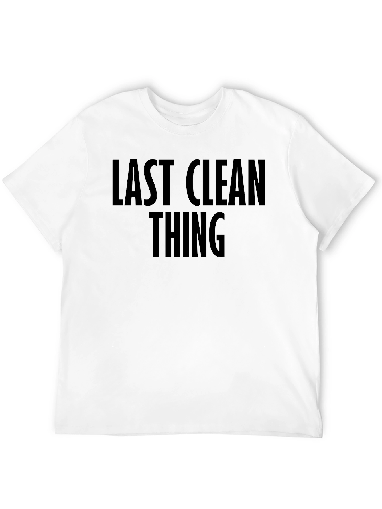 Black Last Clean Thing Graphic Tee - Black Unisex T-Shirt view 12