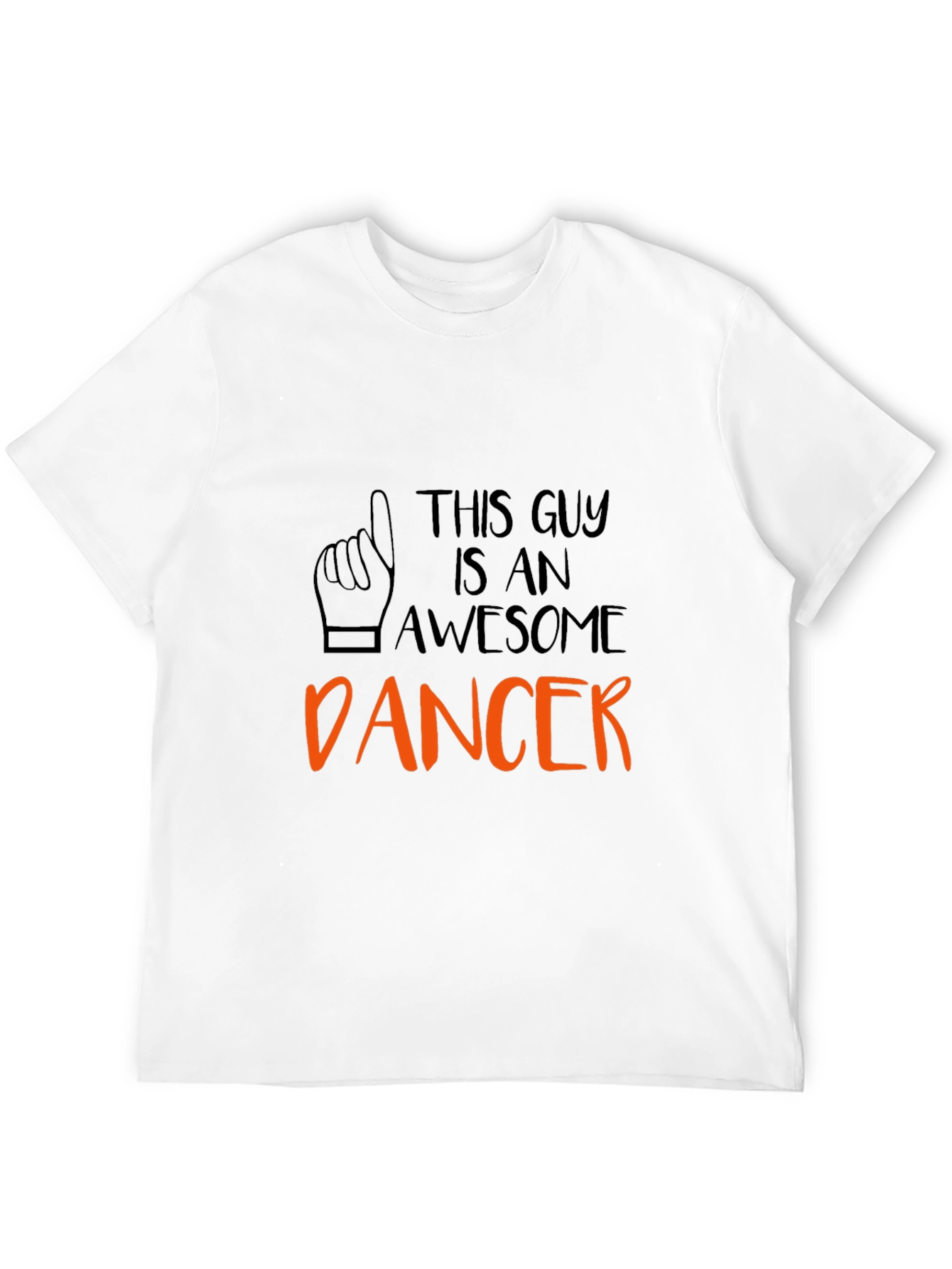 Black Awesome Dancer Graphic Tee - Black Cotton T-Shirt view 12