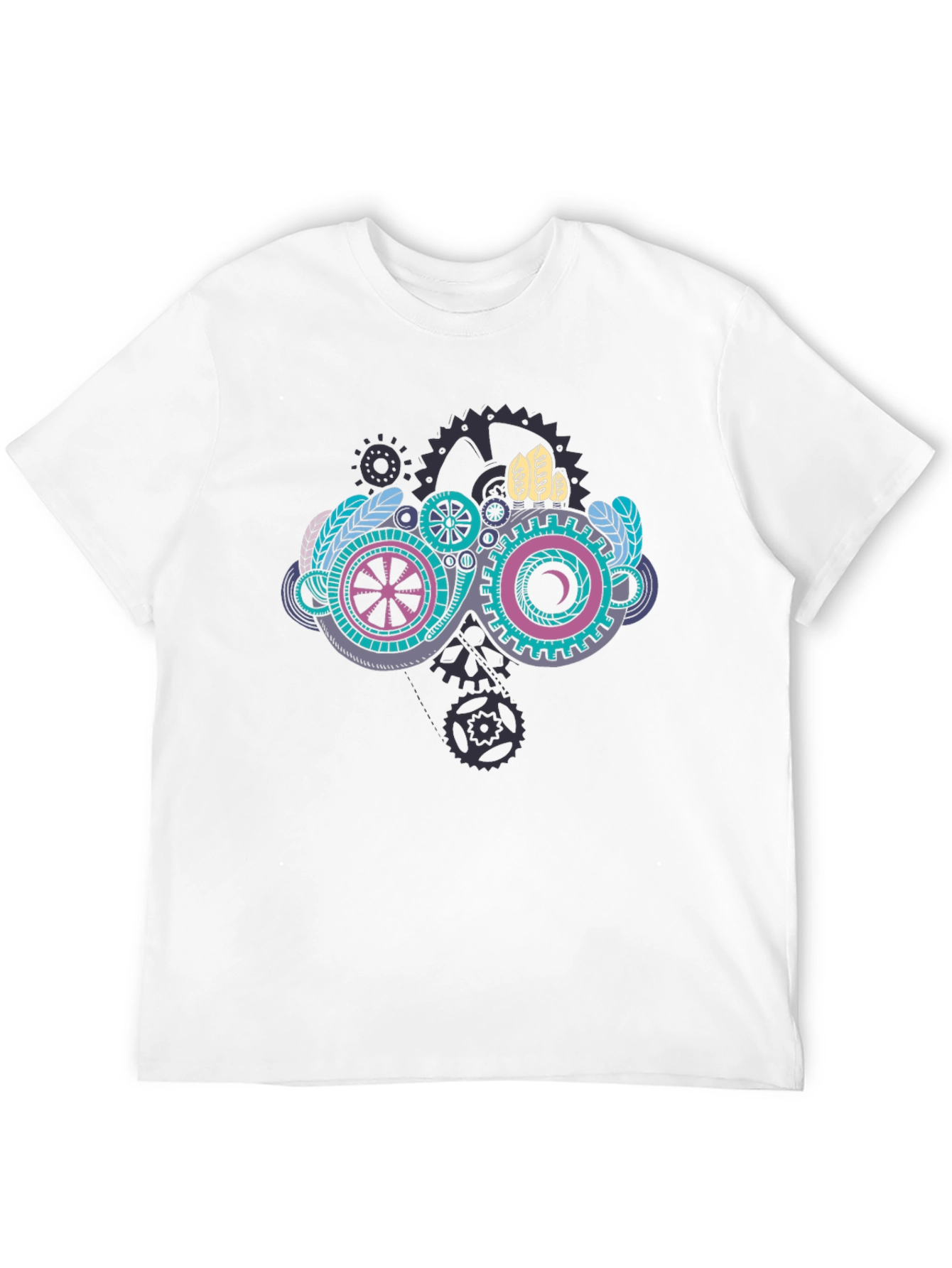 Black Steampunk Goggles Graphic Black T-Shirt view 12