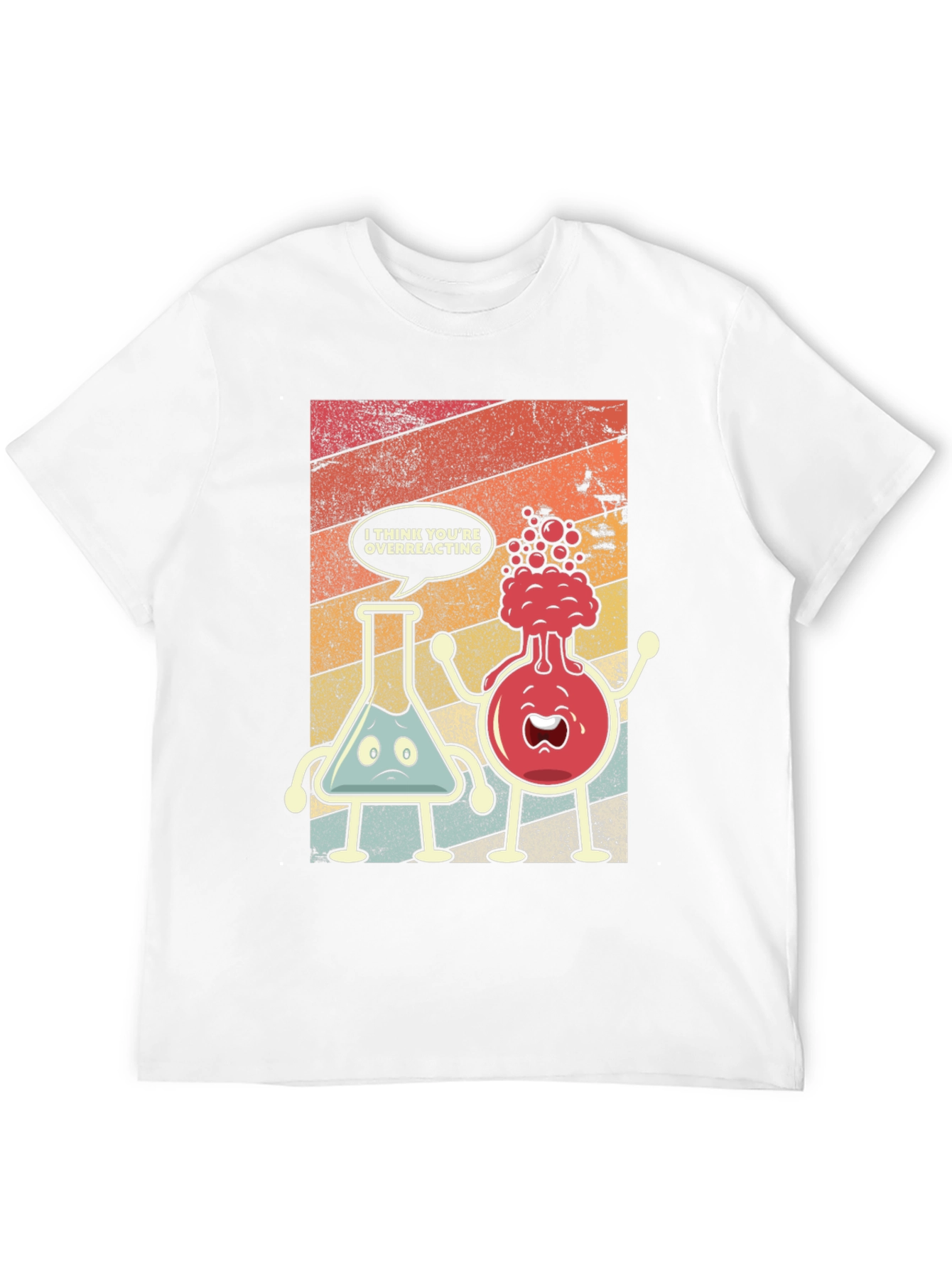 Black Funny Chemistry T-Shirt: Overreacting view 12