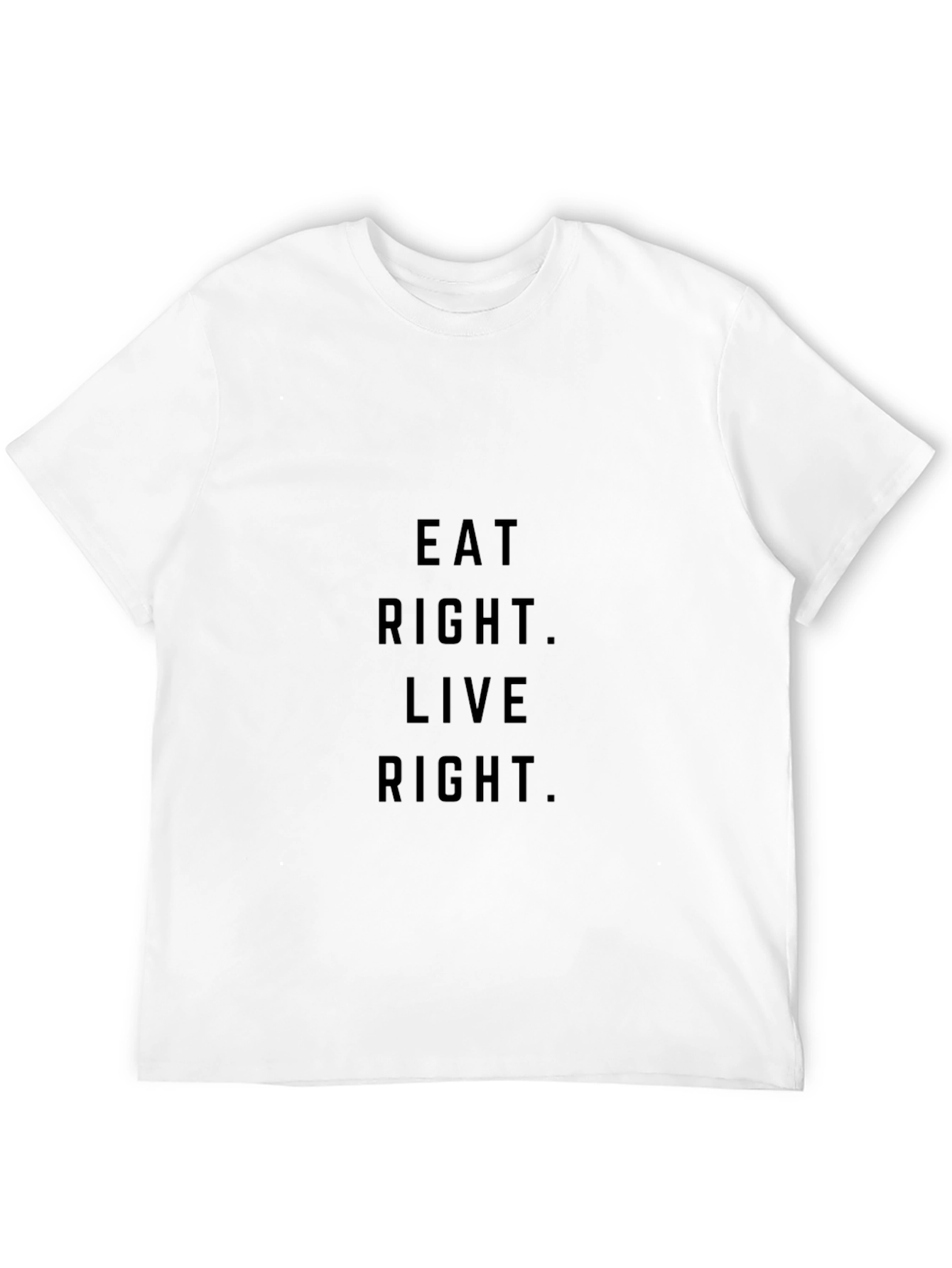 Black Eat Right Live Right Black Graphic Tee view 12