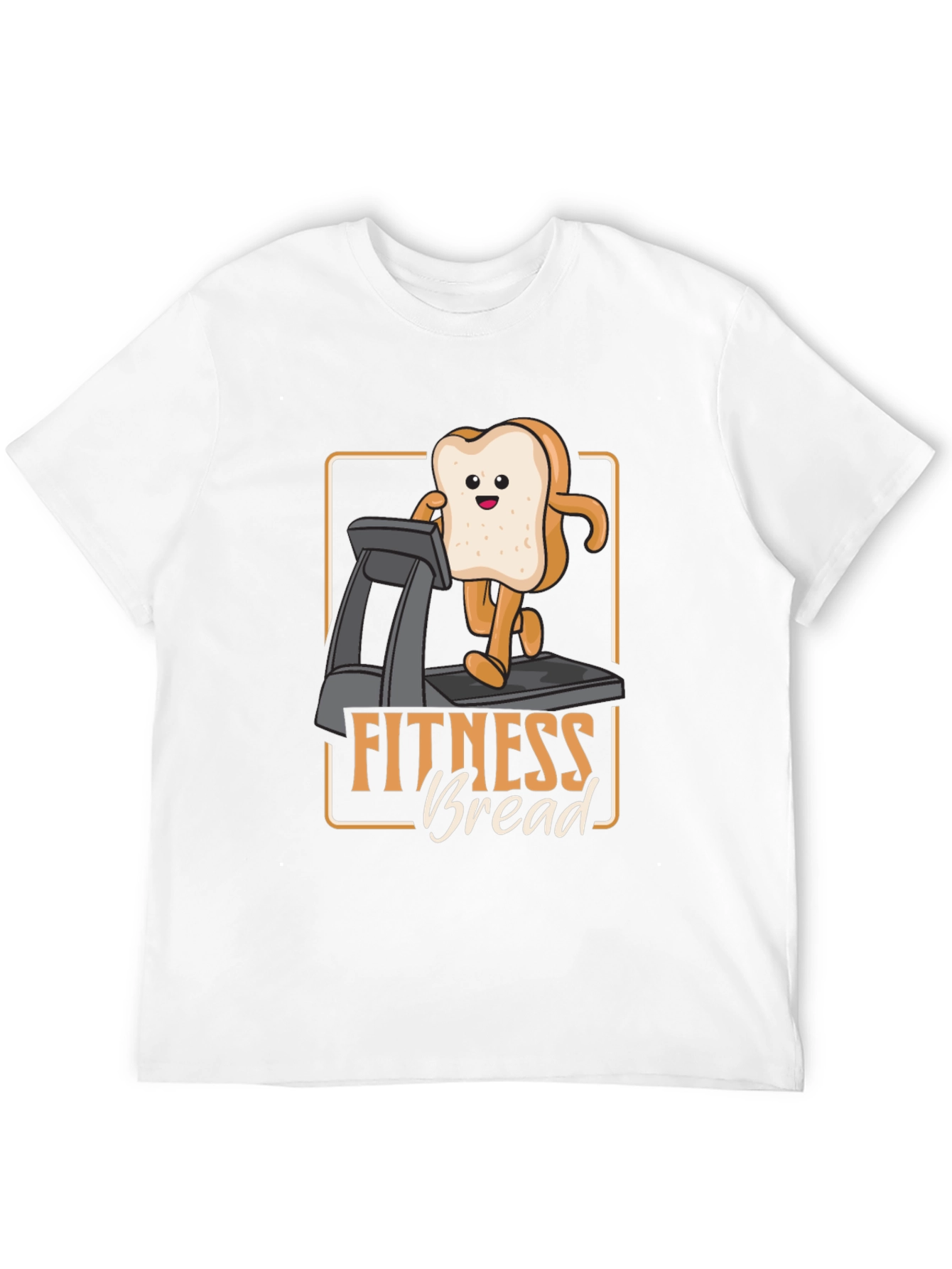 Black Fitness Bread T-Shirt - Funny Workout Tee view 12