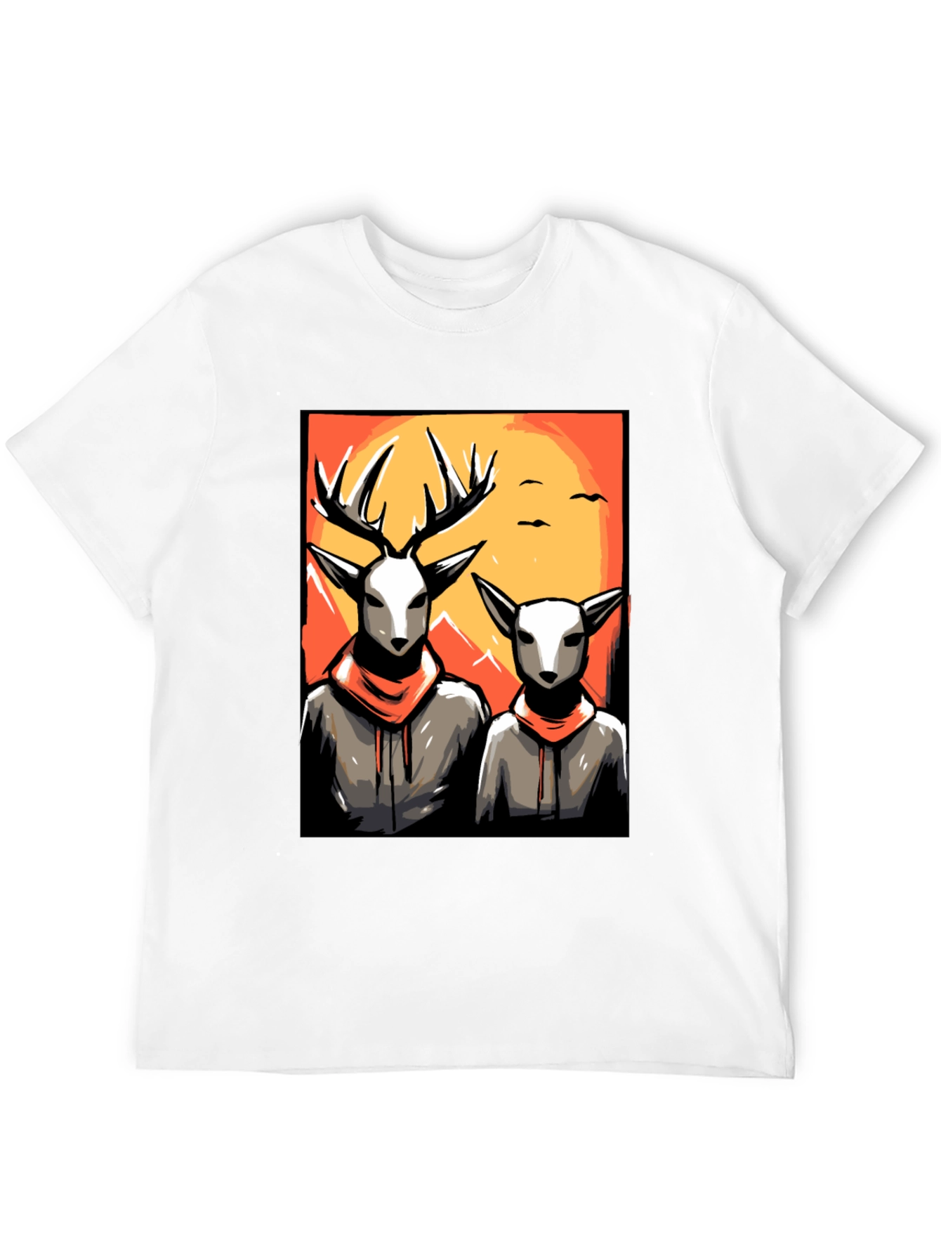 Black Deer Duo Graphic Tee - Cool Urban Style view 12