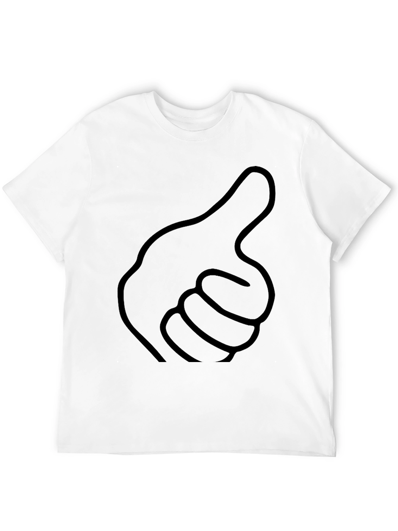 Black Thumbs Up Graphic Black T-Shirt view 12