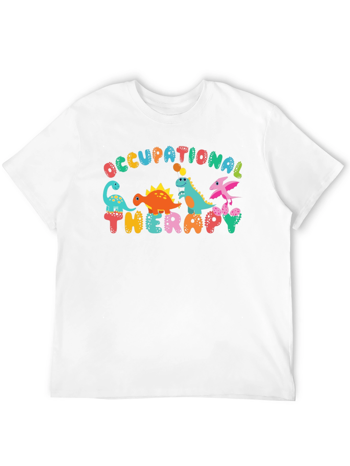 Black Occupational Therapy Dinosaur T-Shirt view 12