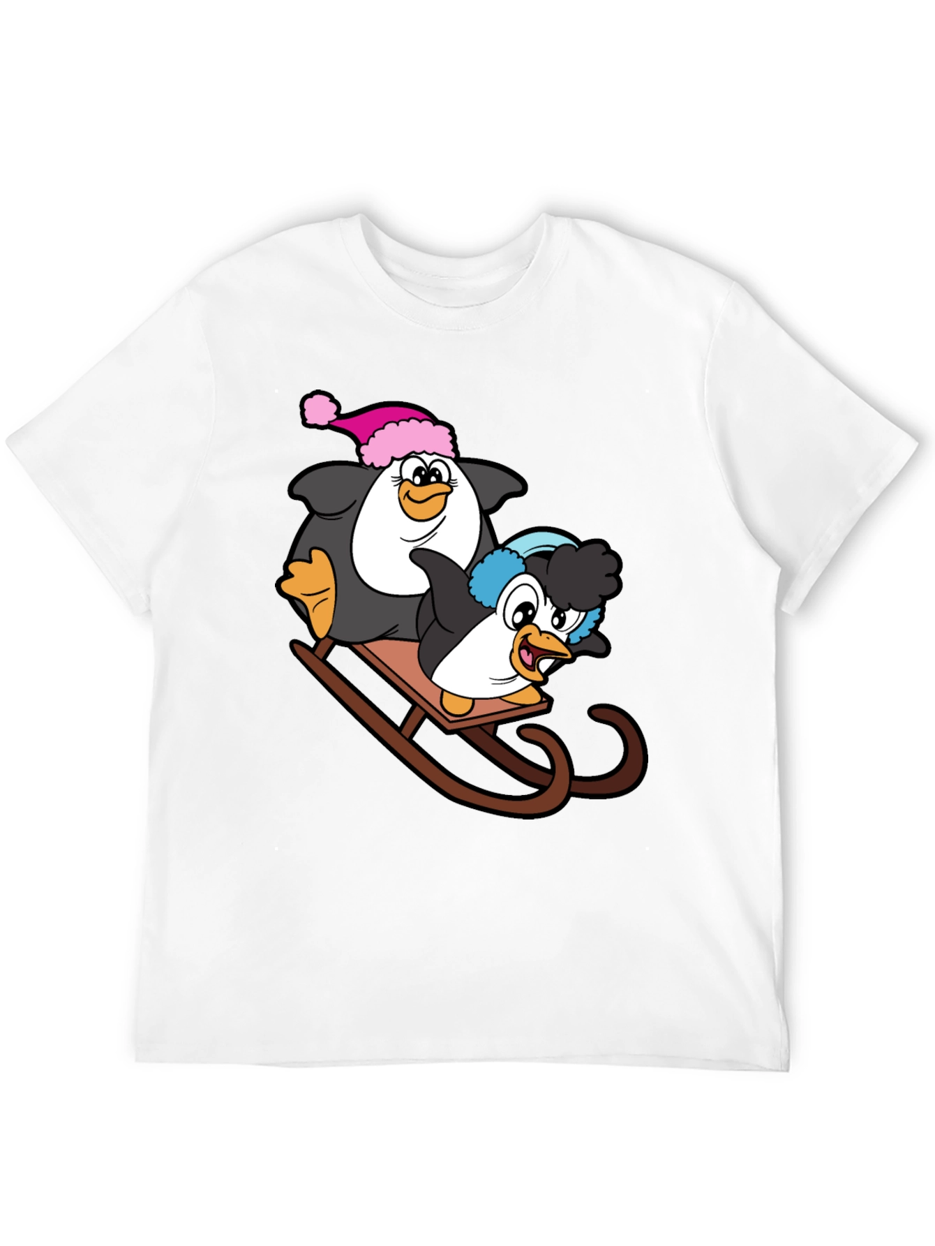 Black Penguin Sledding Graphic Tee view 12
