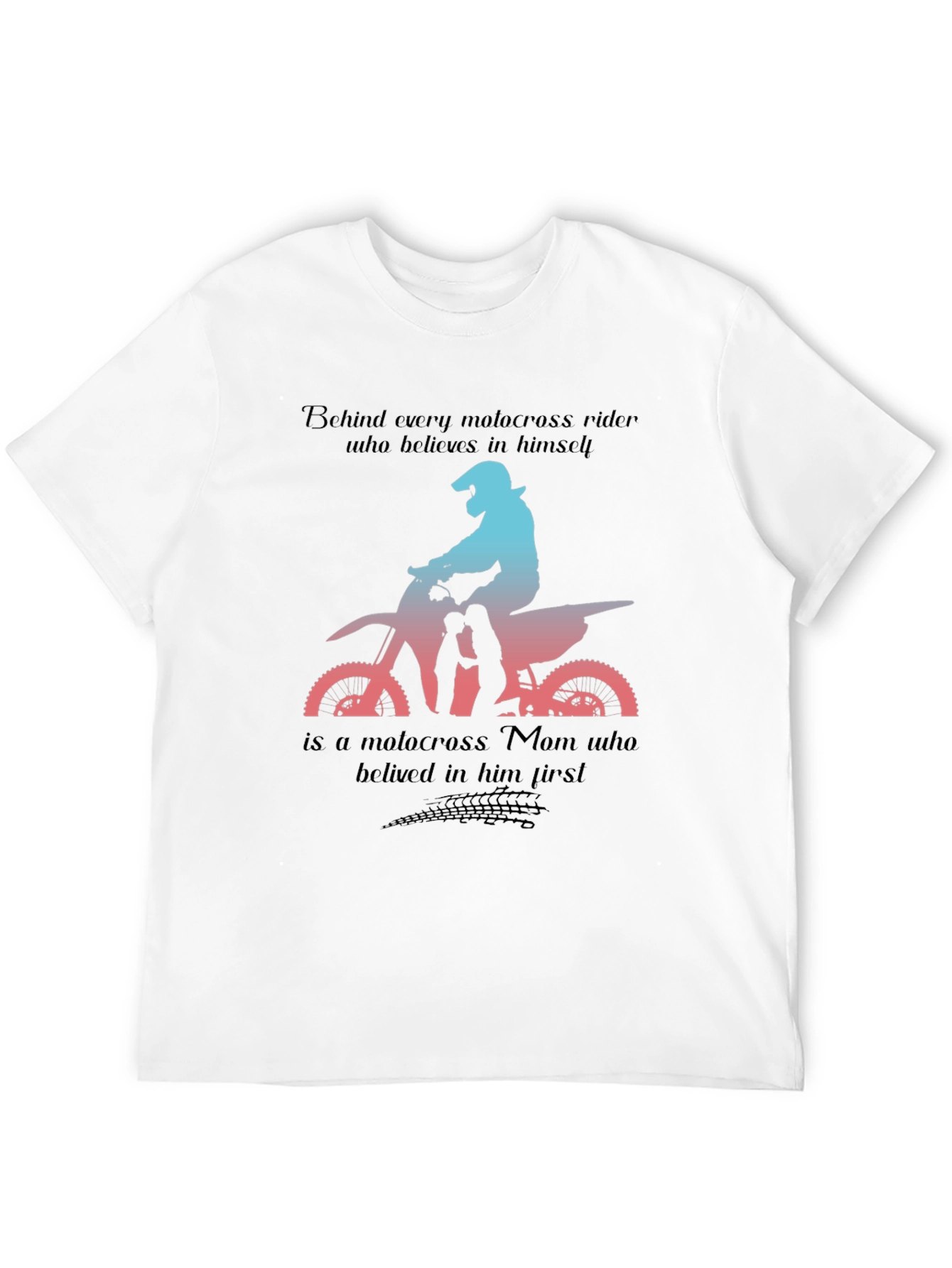 Black Motocross Mom T-Shirt: Behind Every Rider view 12