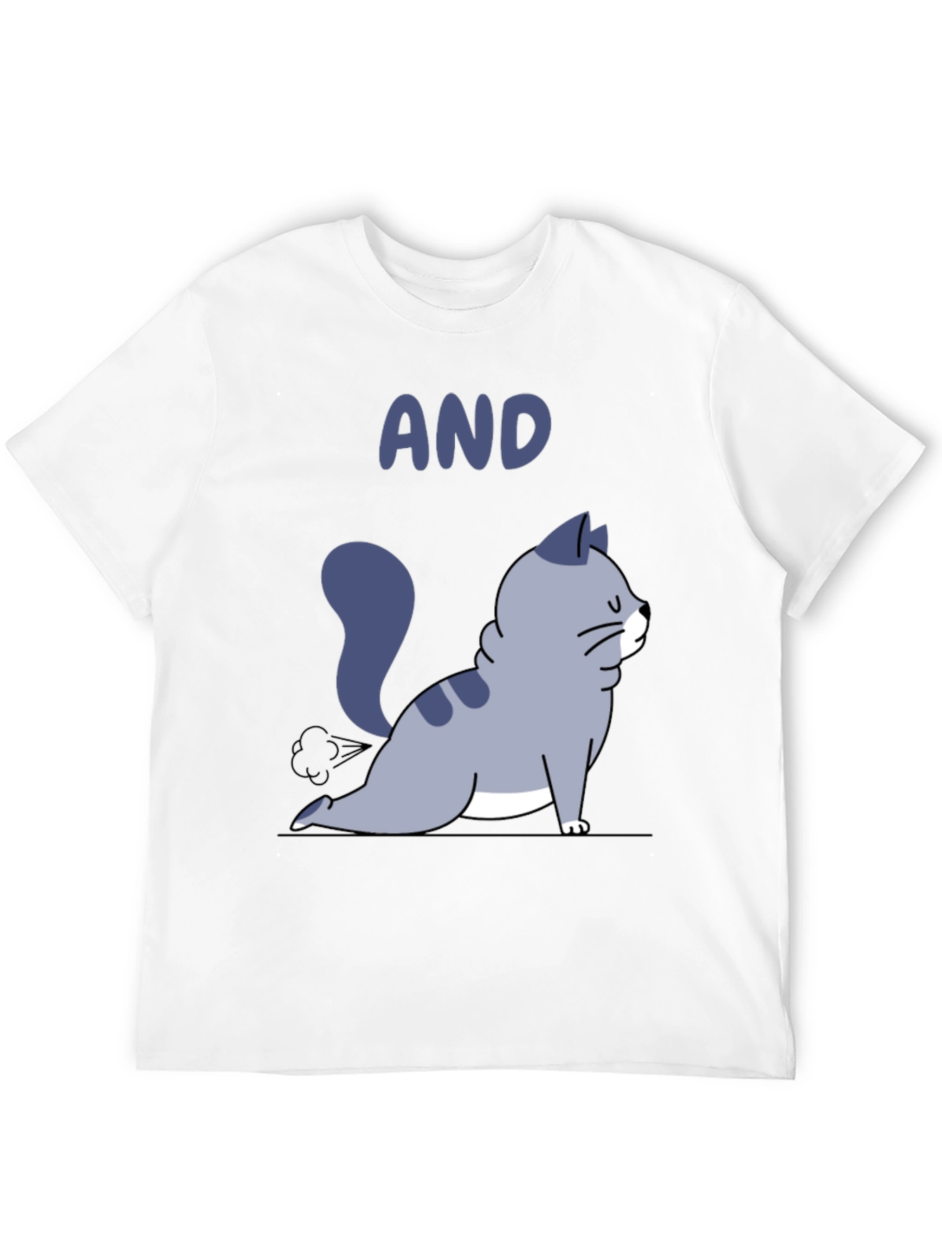 Black Farting Cat Tee - Funny Graphic T-Shirt for Cat Lovers view 12