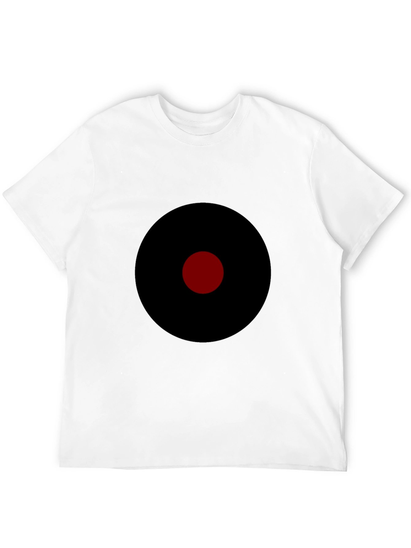 Black Men's Black T-Shirt with Target Graphic view 12