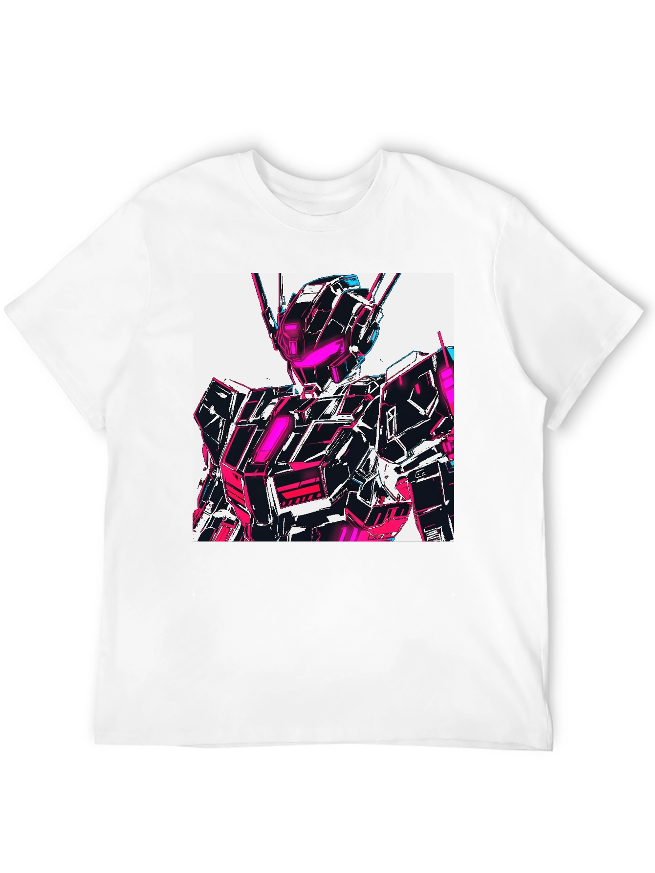 Black Cyberpunk Robot T-Shirt view 12