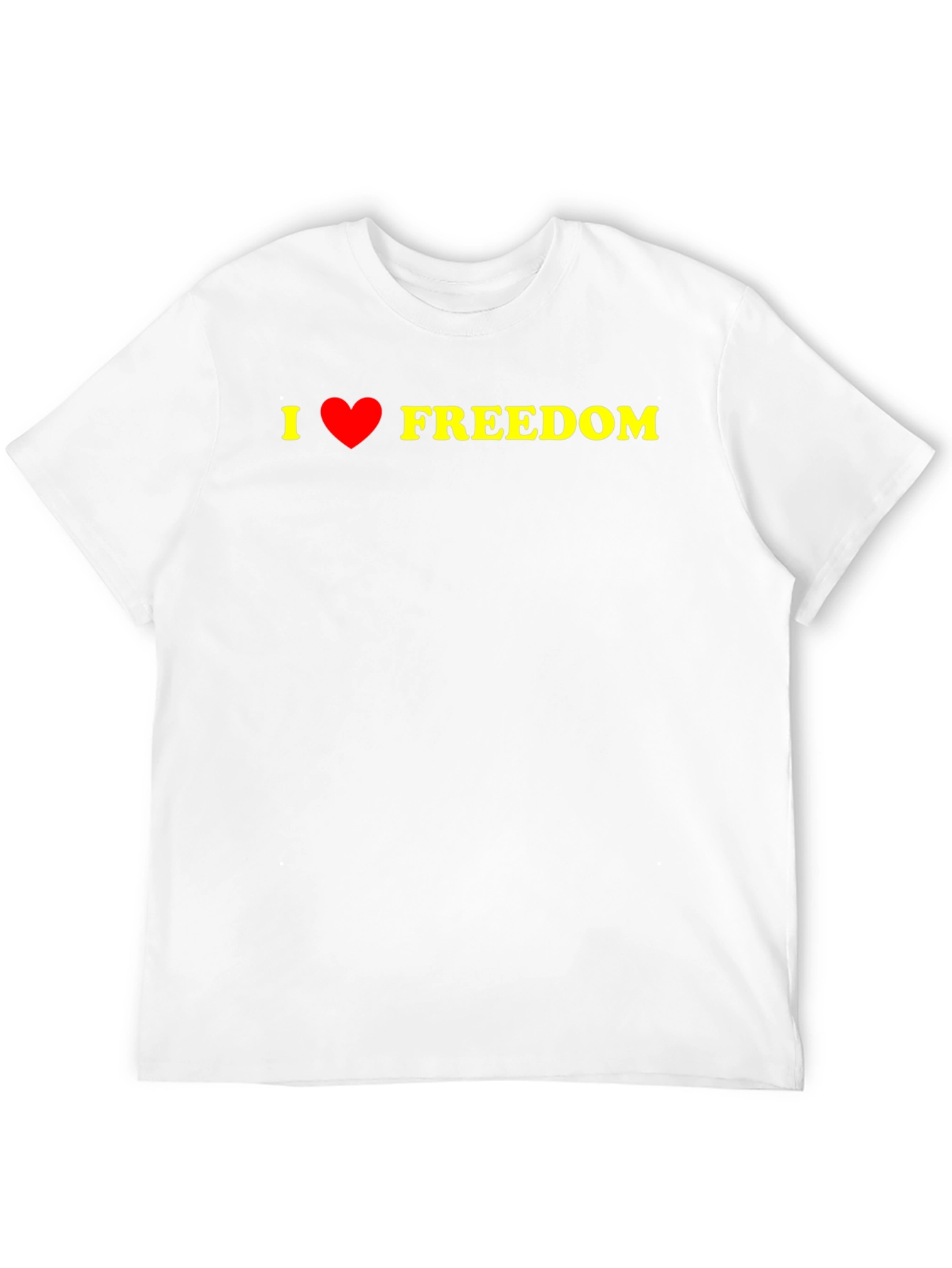 Black I Love Freedom Graphic Tee - Black Casual T-Shirt view 12