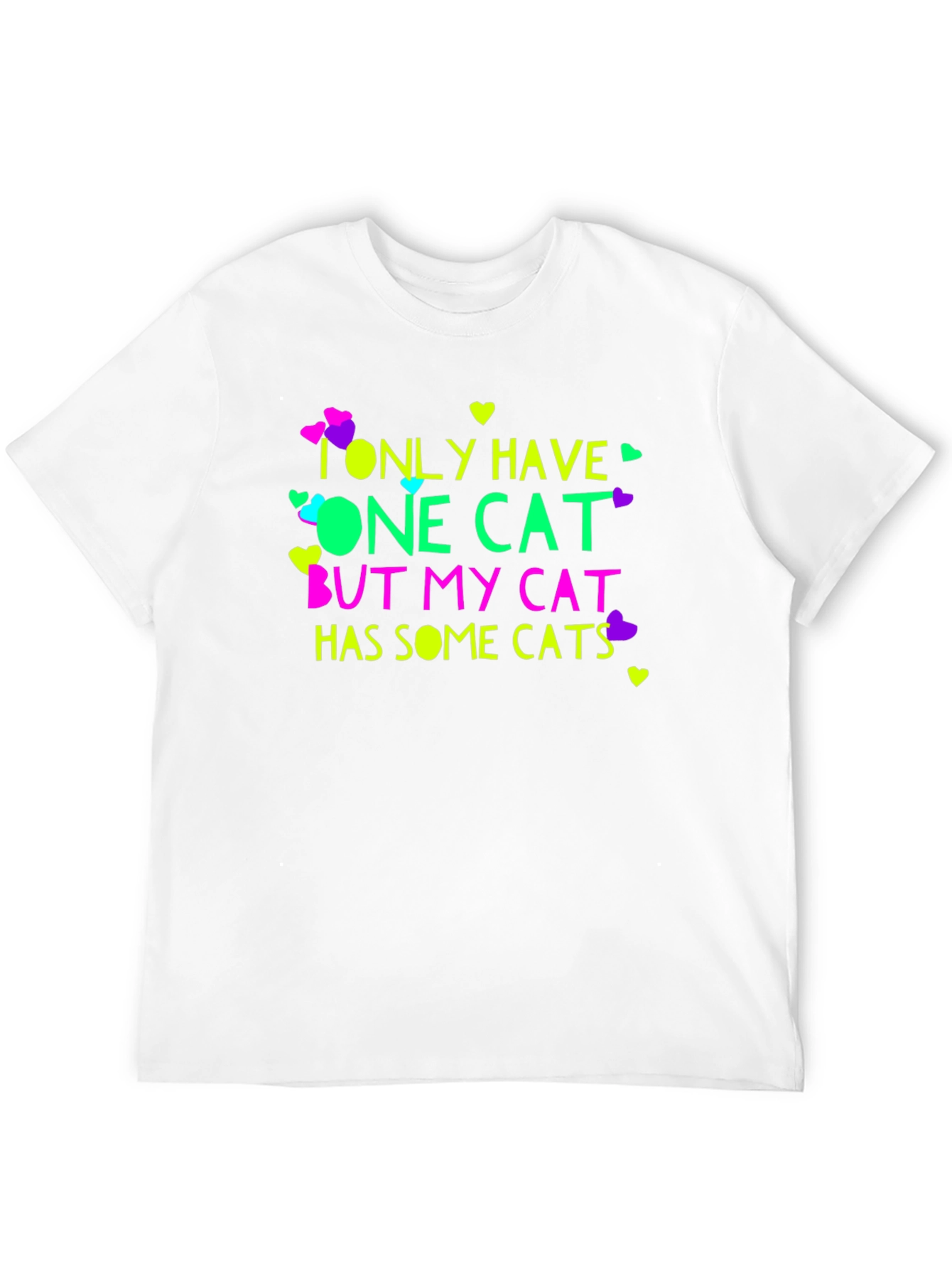 Black Funny Cat Lover T-Shirt view 12