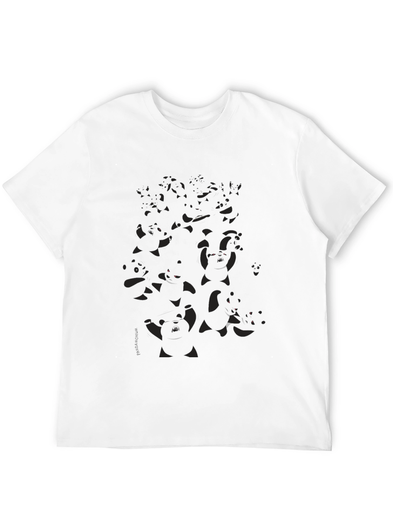 Black Men's Dark Panda Graphic T-Shirt view 12
