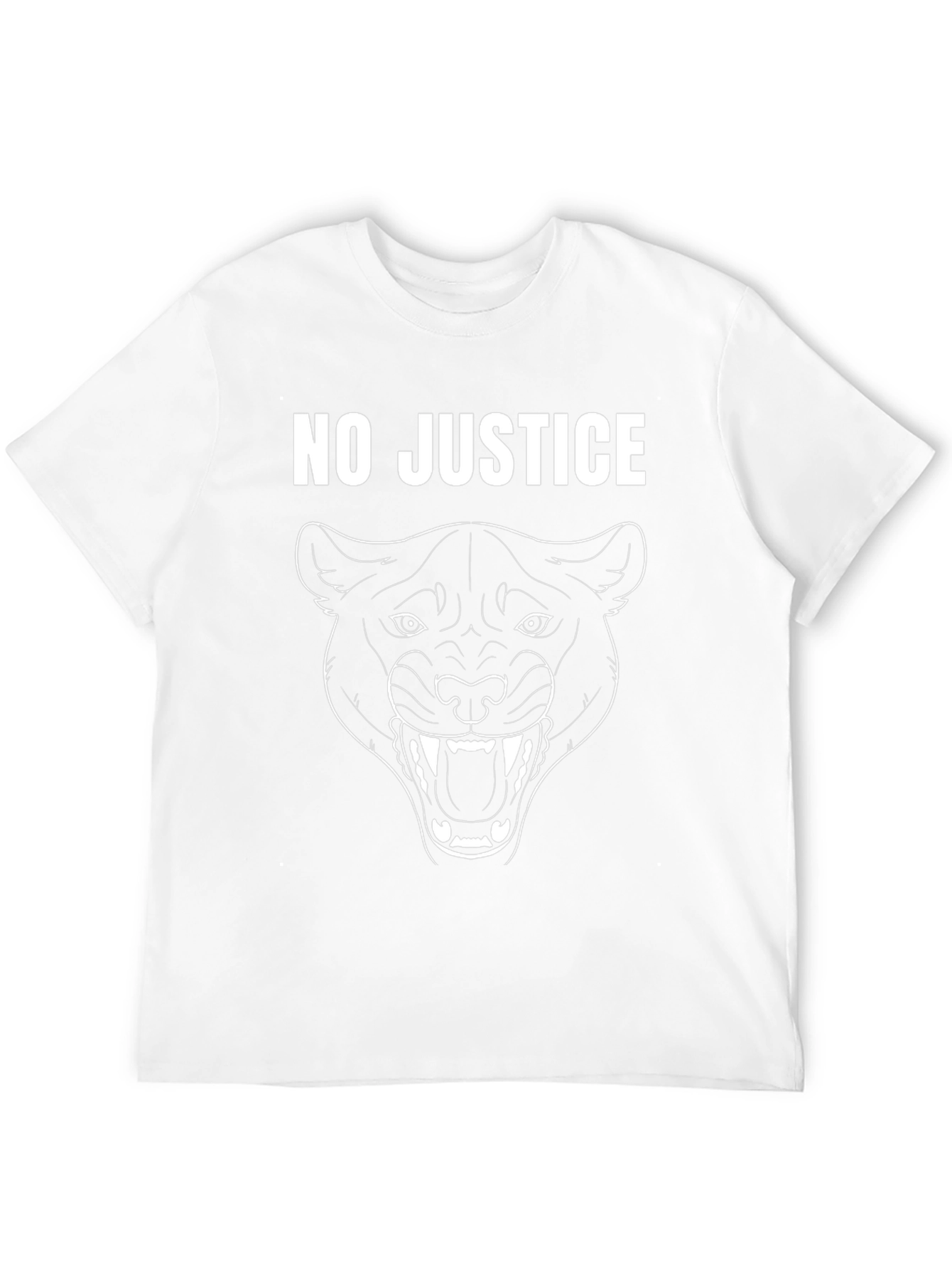 Black No Justice Panther Graphic T-Shirt view 12