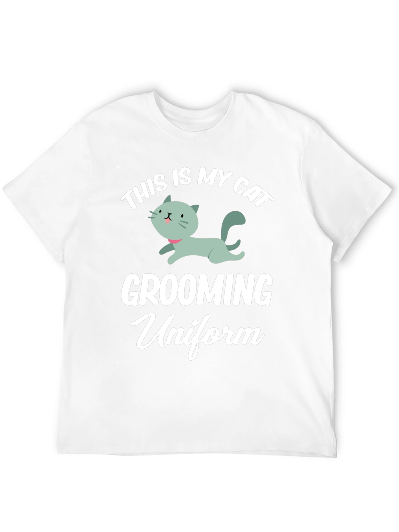 Black Cat Grooming Uniform T-Shirt - Funny Pet Lover Tee view 12