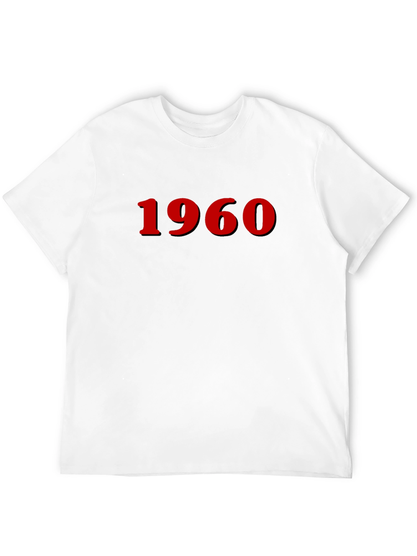 Black Vintage 1960 Red Print Black T-Shirt view 12