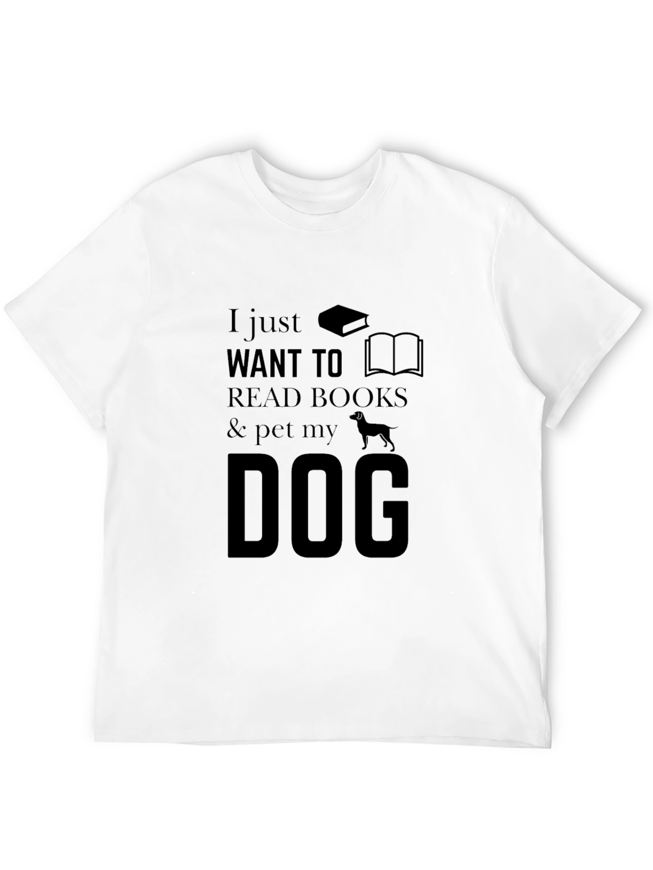 Black Book Lover's T-Shirt: Read Books & Pet My Dog view 12